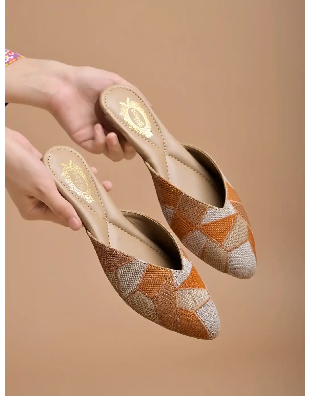 Ethnic Embroidered Slip-On Mules