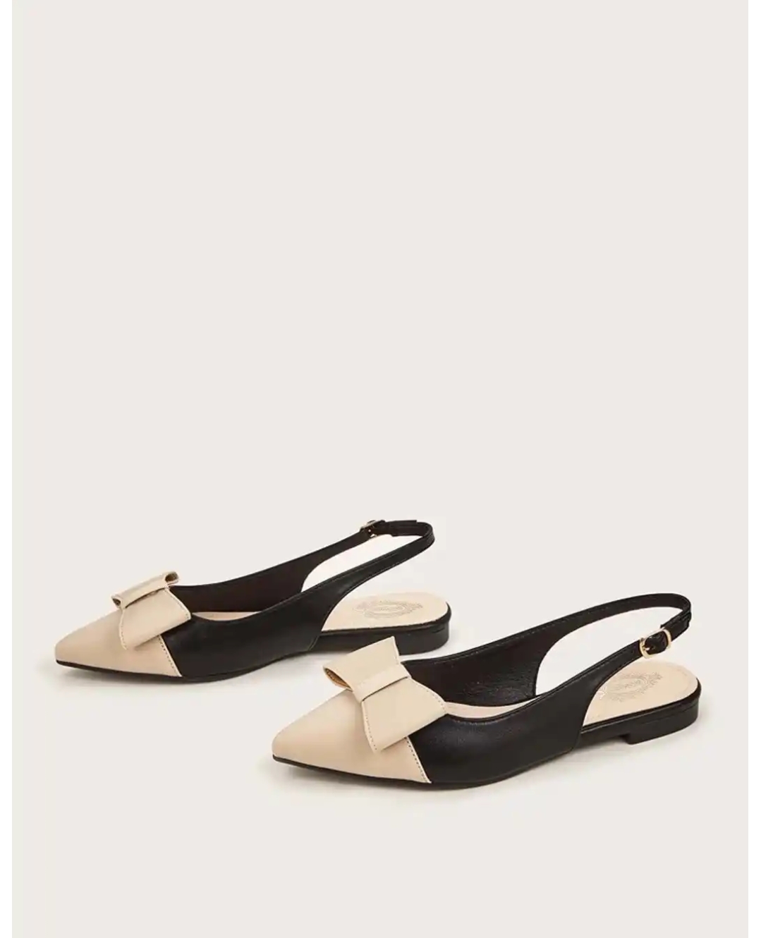 Elegant Bow Slingback Flats