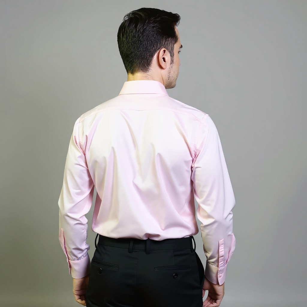 Men’s Light Pink Stretchable Slim Fit Shirt