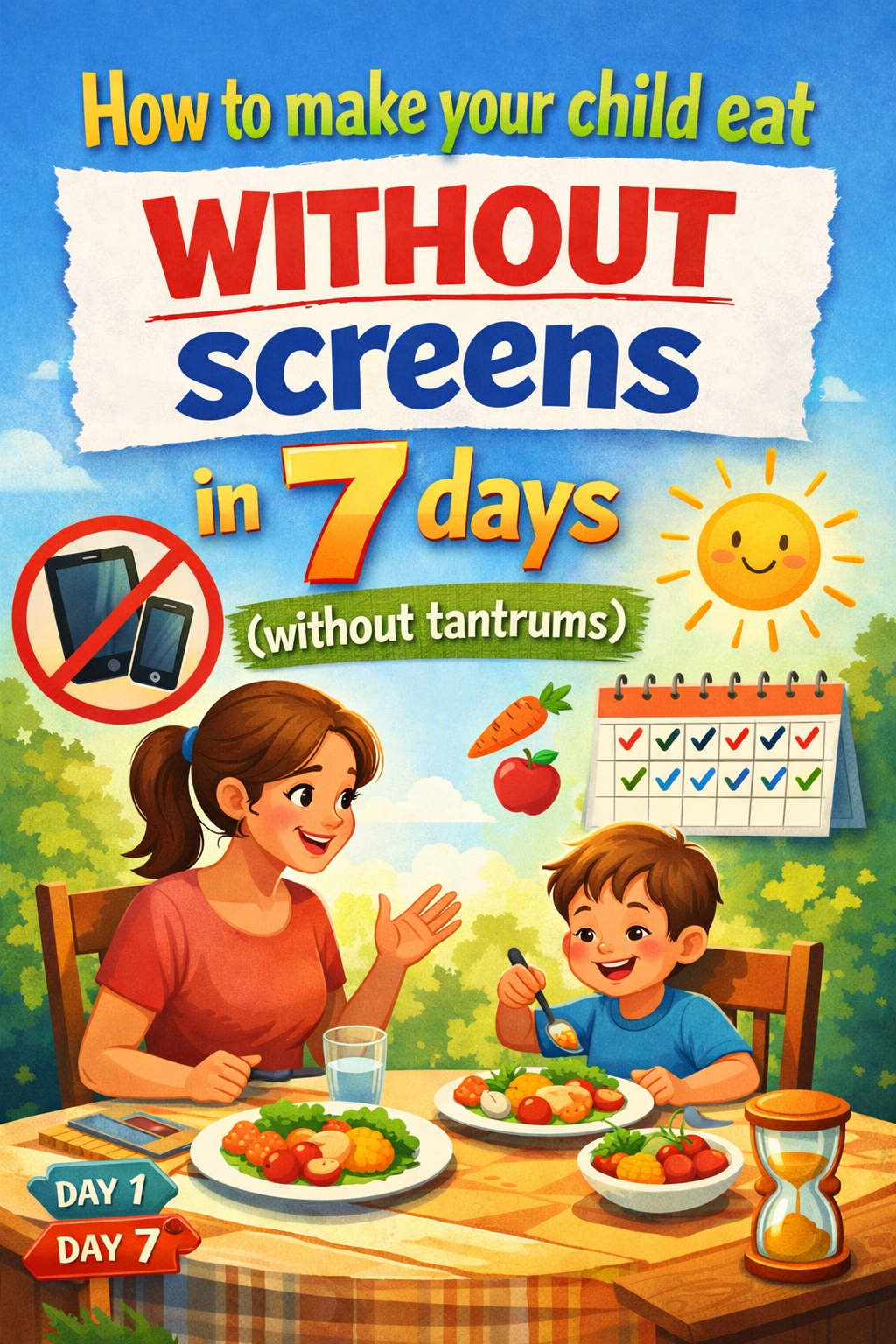 How to make your child eat WITHOUT screens in 7 days