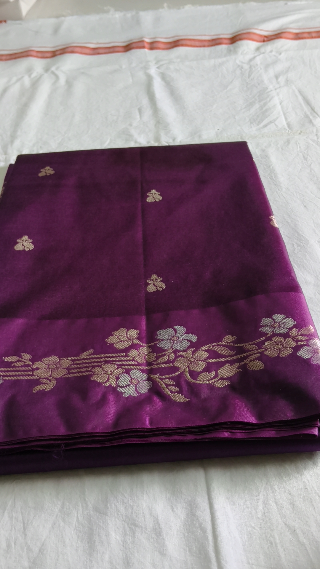 Banarasi semi raw mango silk saree 