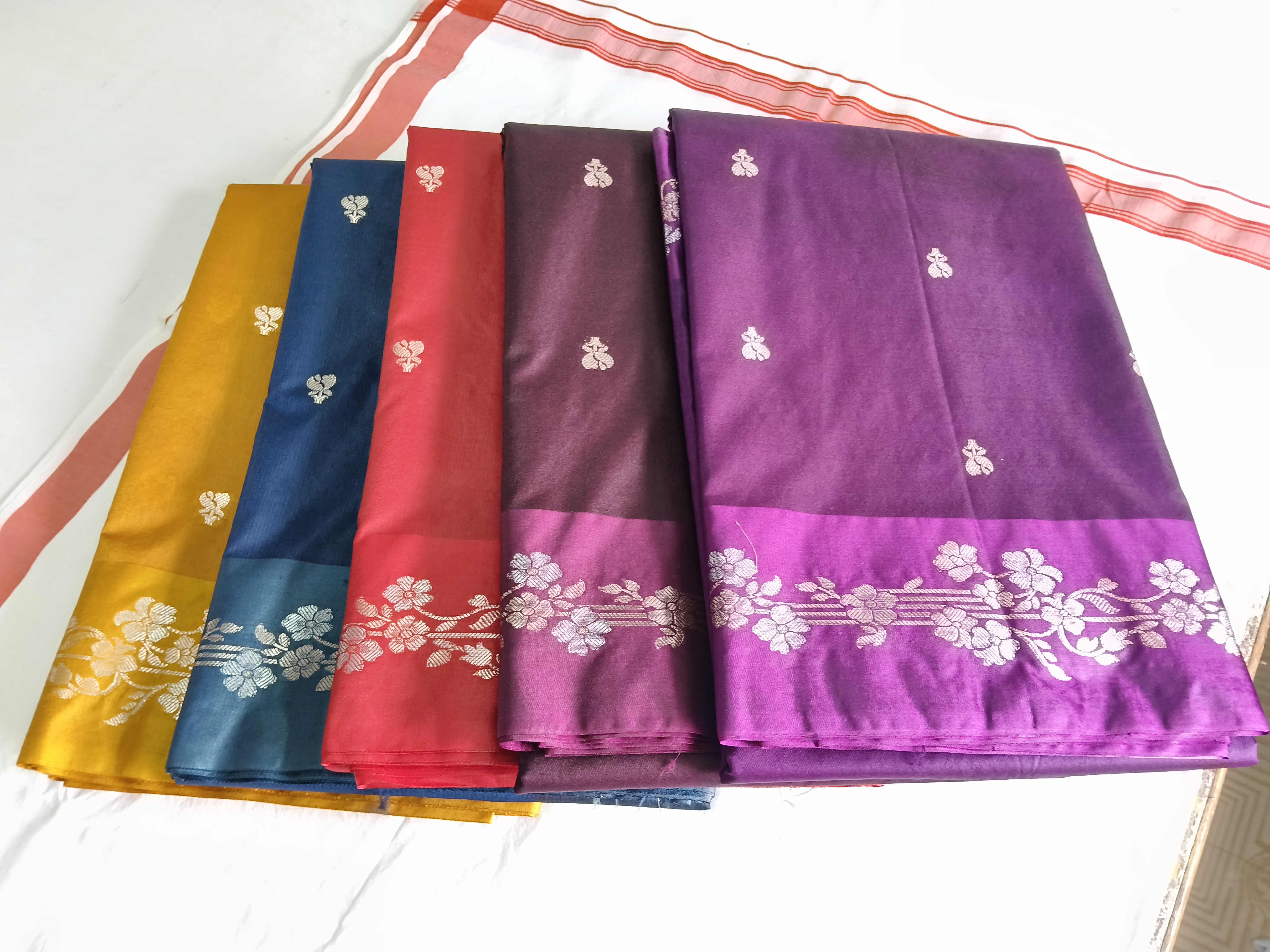 Banarasi semi raw mango silk saree 