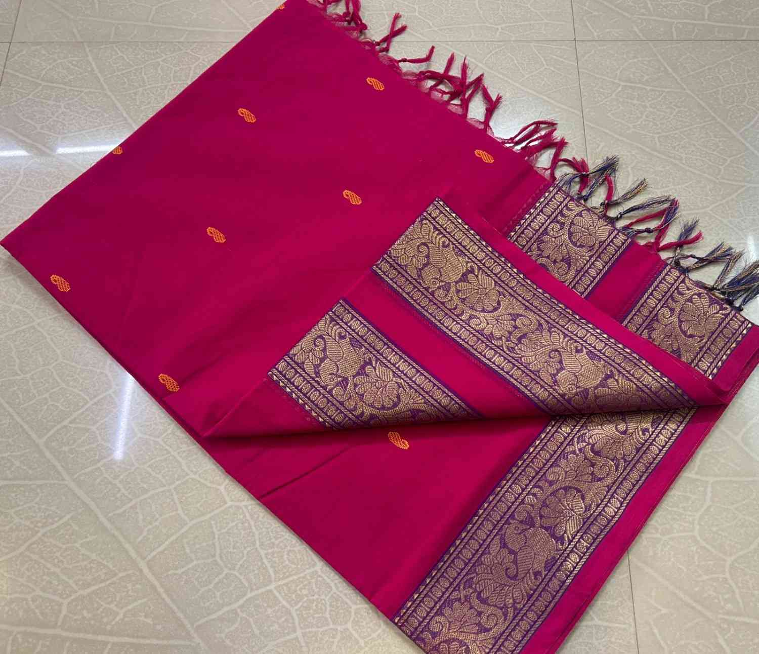  kanchi cotton Saree with blouse running 