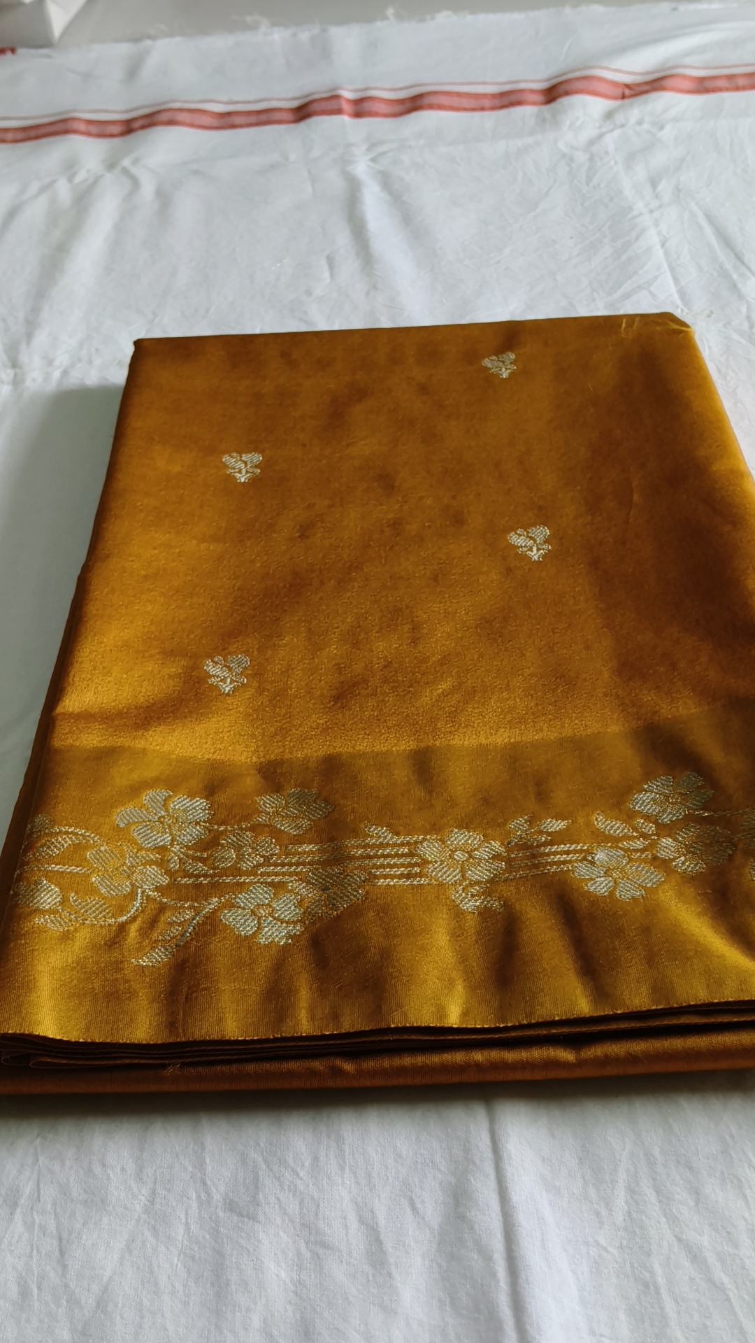 Banarasi semi raw mango silk saree 