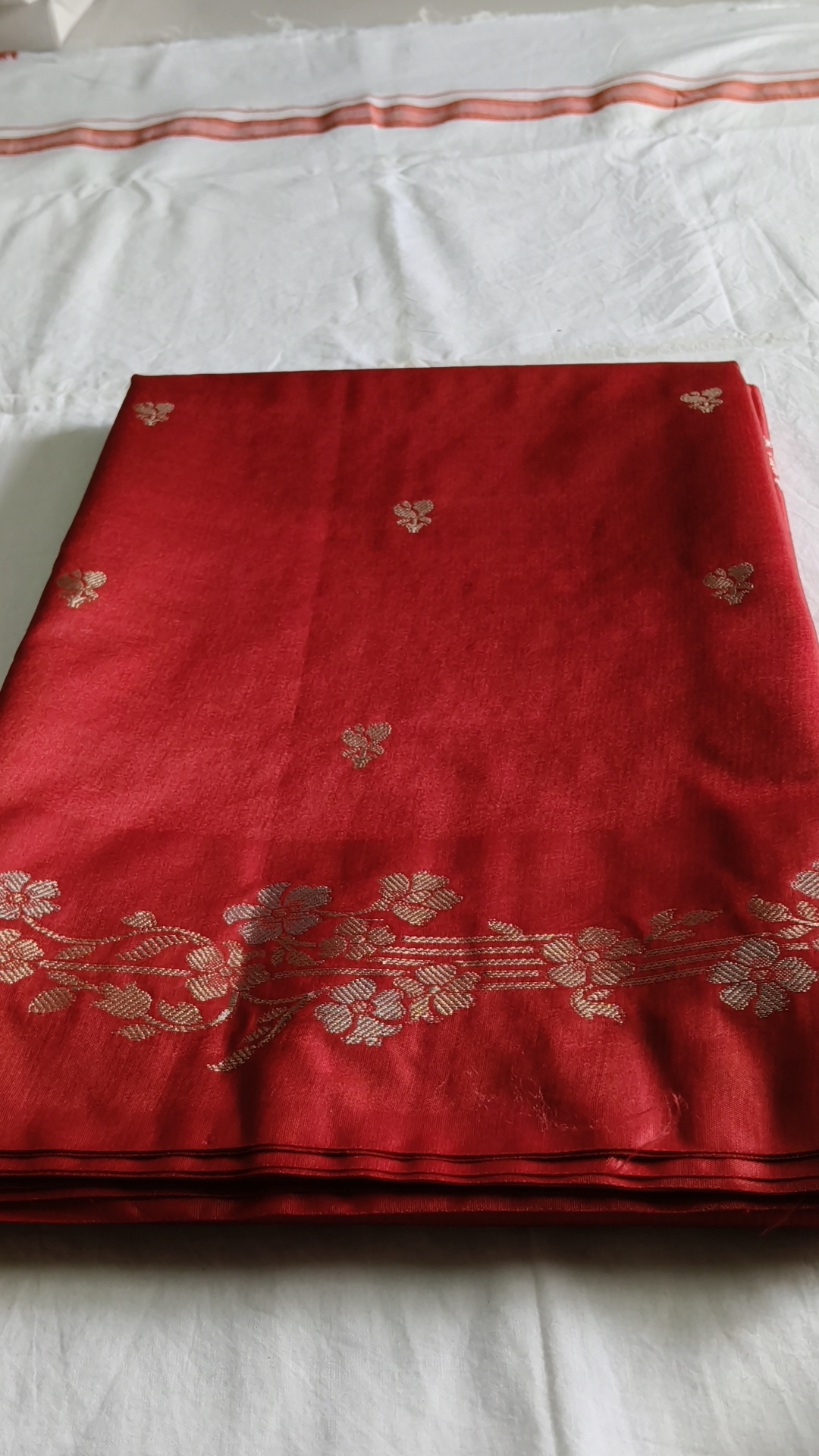 Banarasi semi raw mango silk saree 
