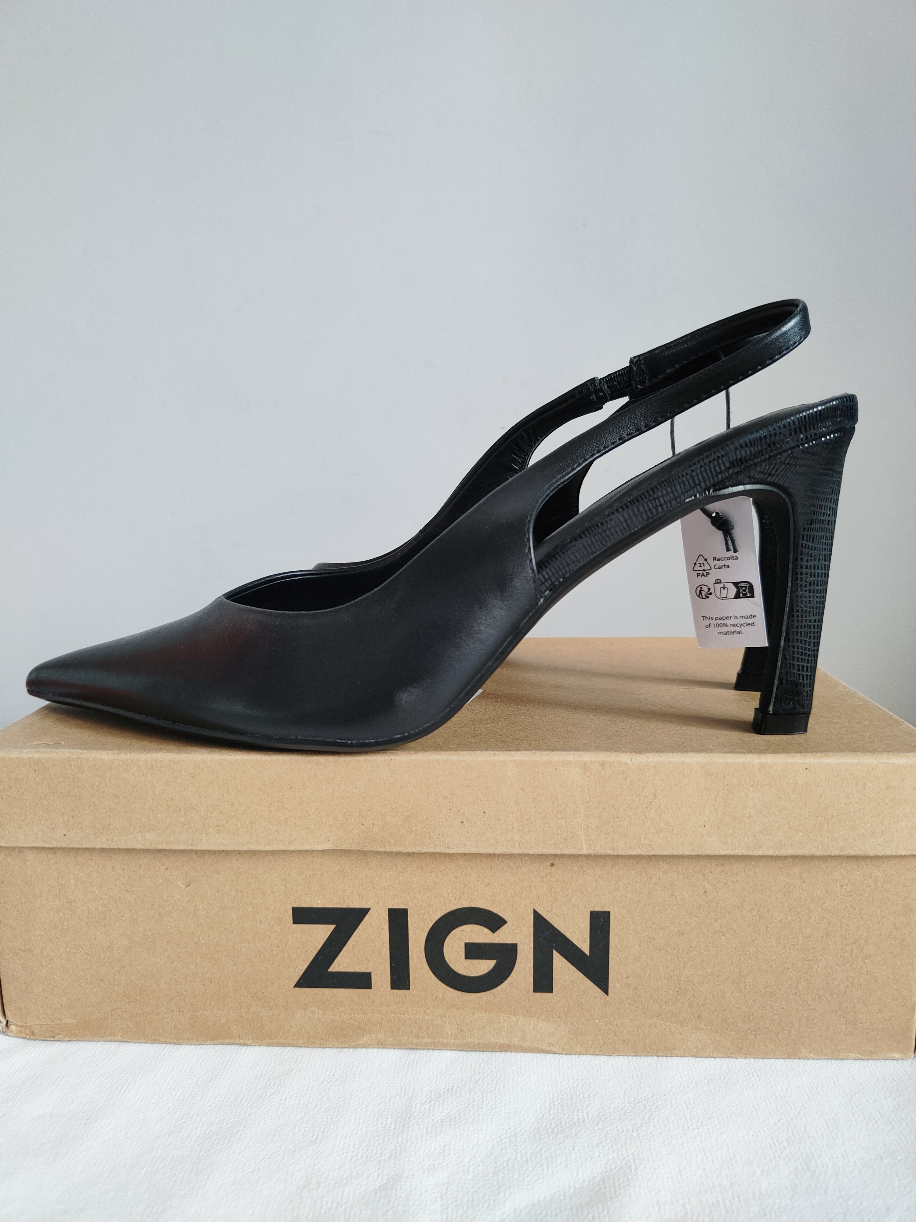 Zign skórzane szpilki r. 42