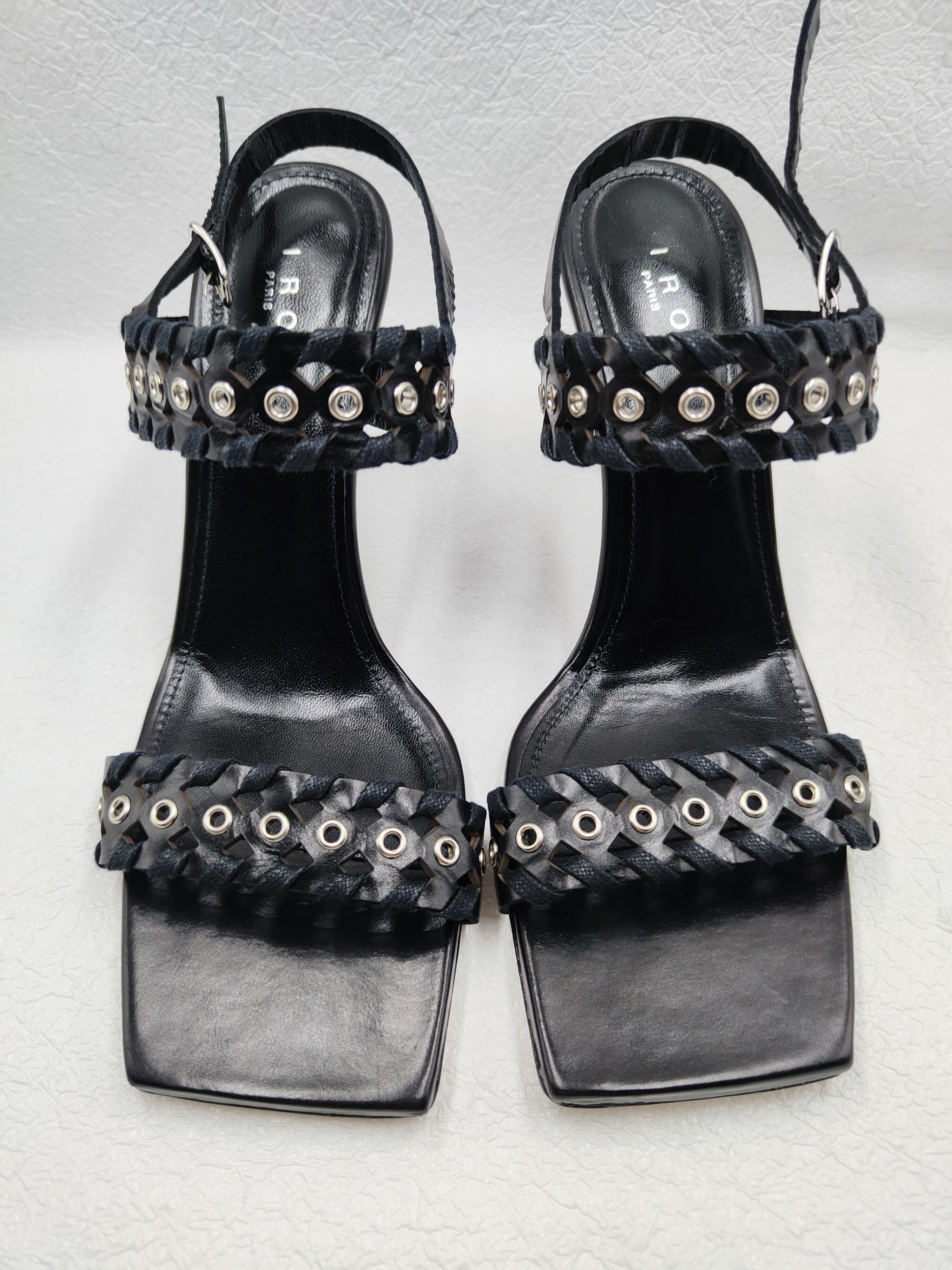 Iro Paris Chlorite skórzane sandały na obcasie r. 41