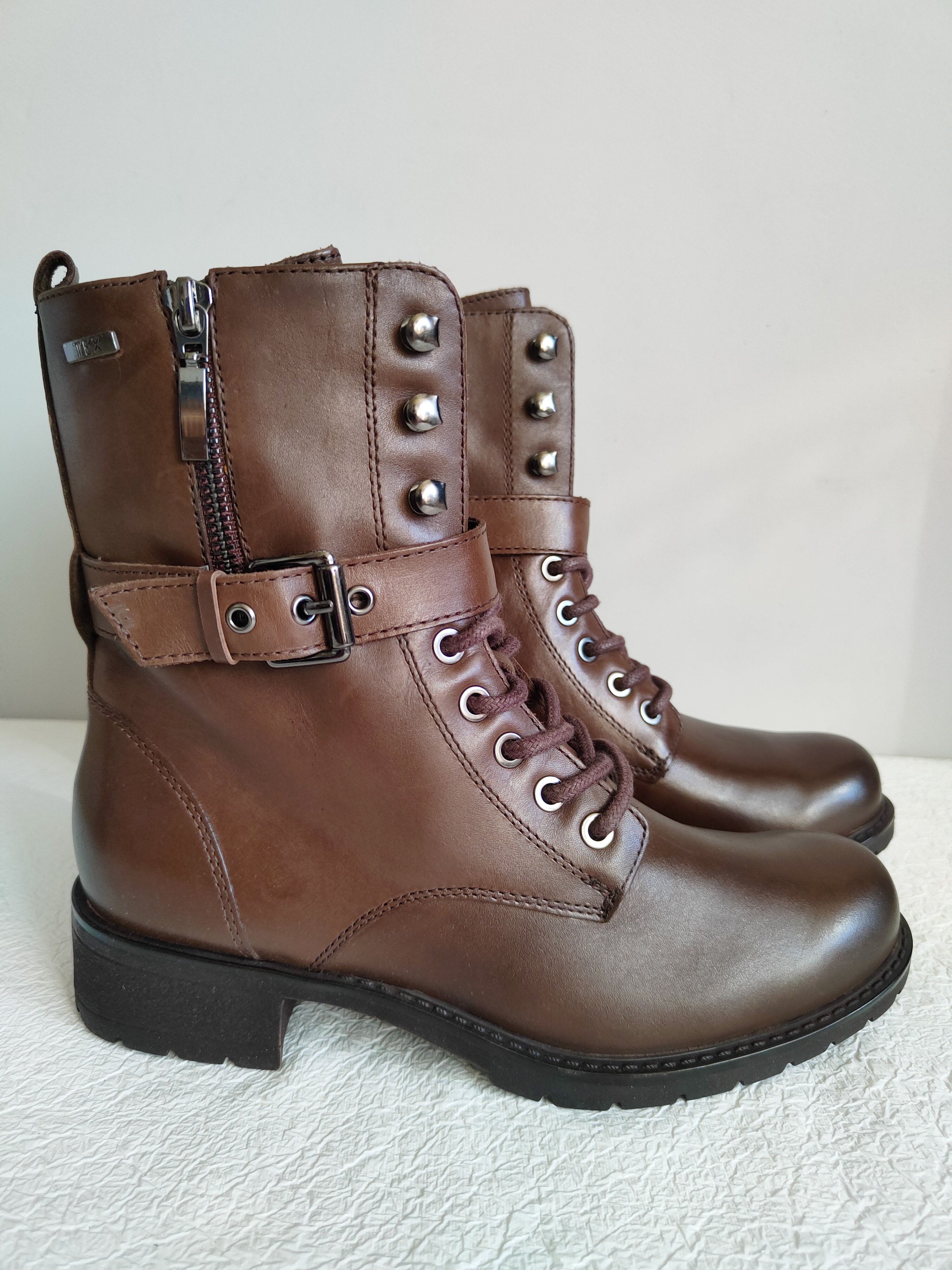 Caprice skórzane botki r. 38