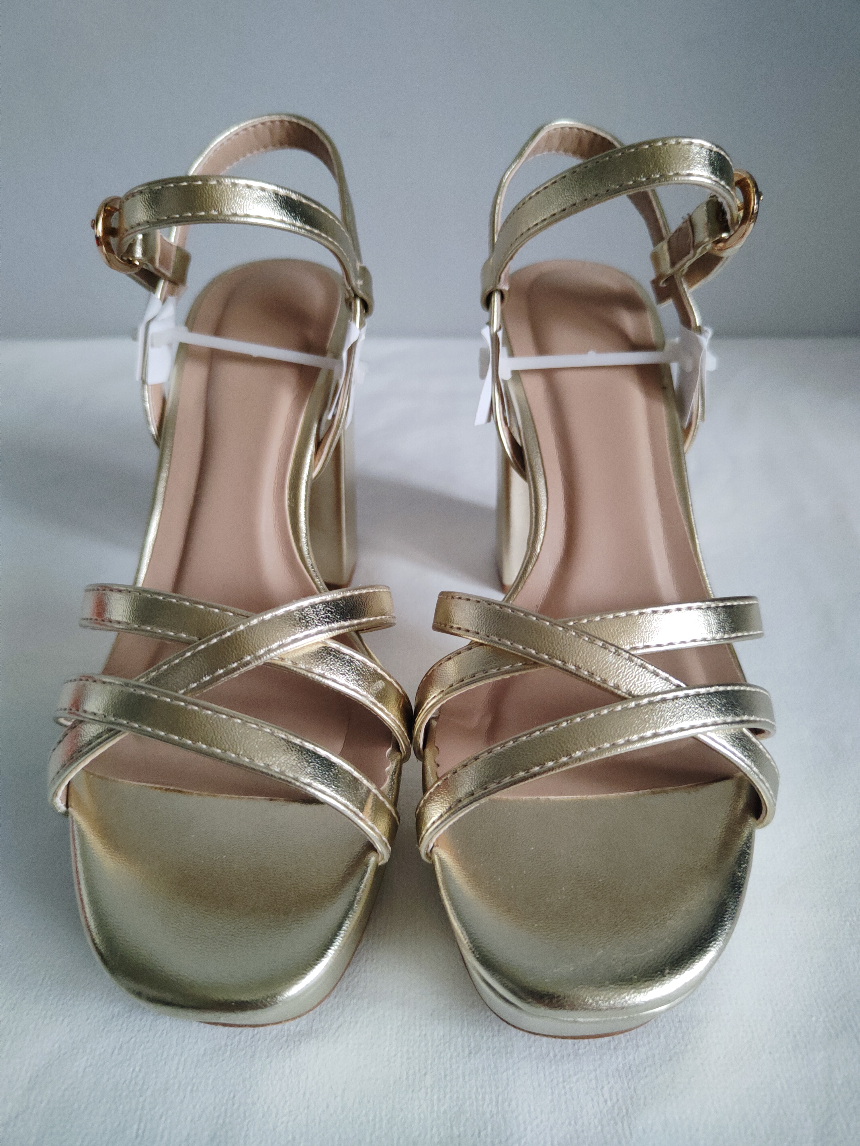 Anna Field złote sandały na platformie r. 36