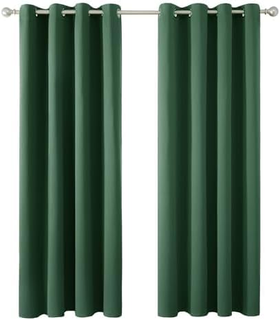 Green Bedroom Thermal Insulated Blackout Curtains