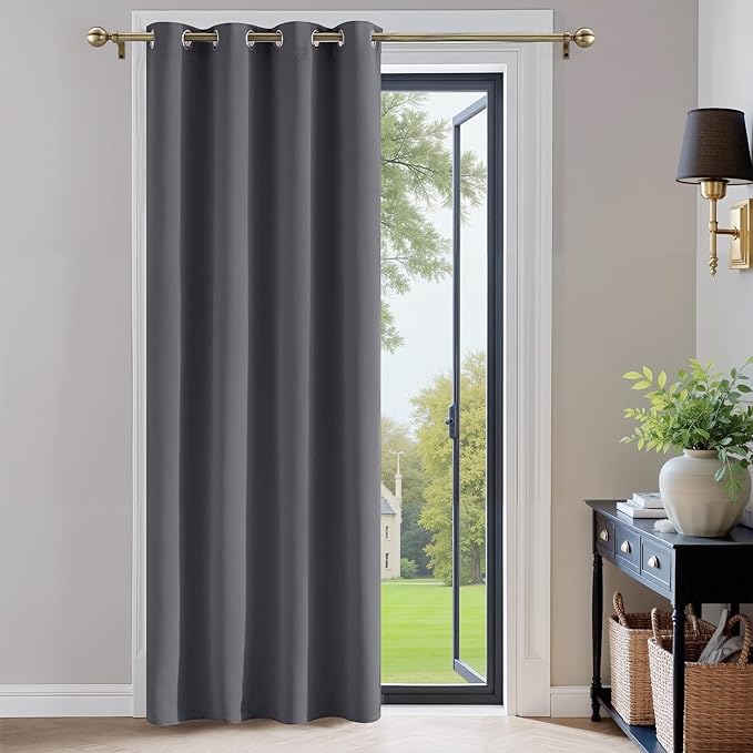 Blackout Curtain with Eyelet - Grey 52 x 84 Inch