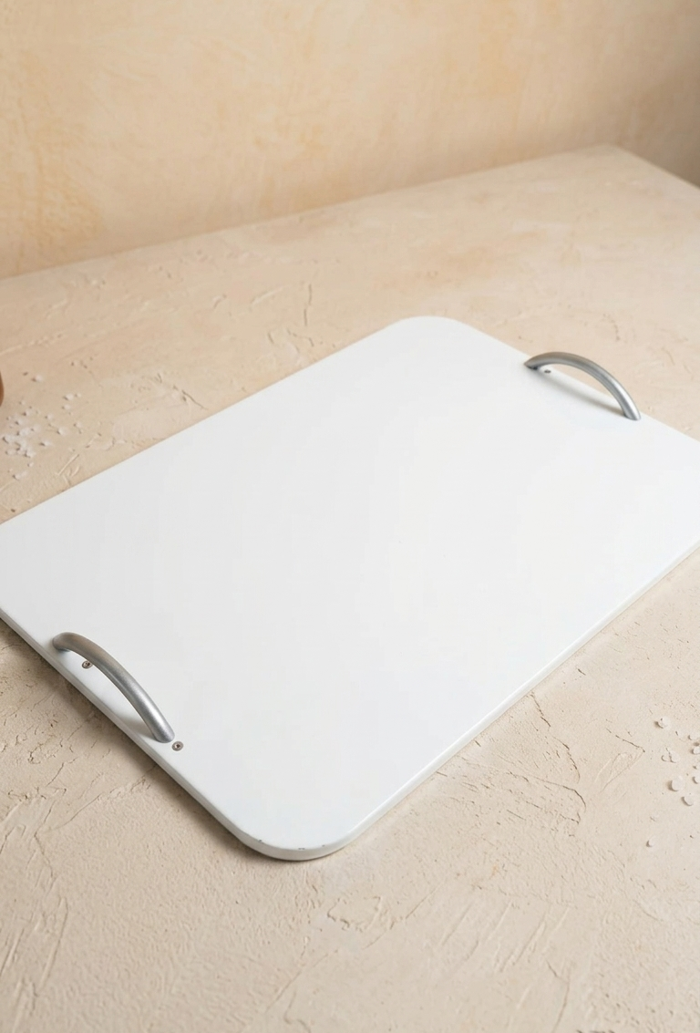 Plateau de service  aluminium blanc – Poignées | Alu-Metal