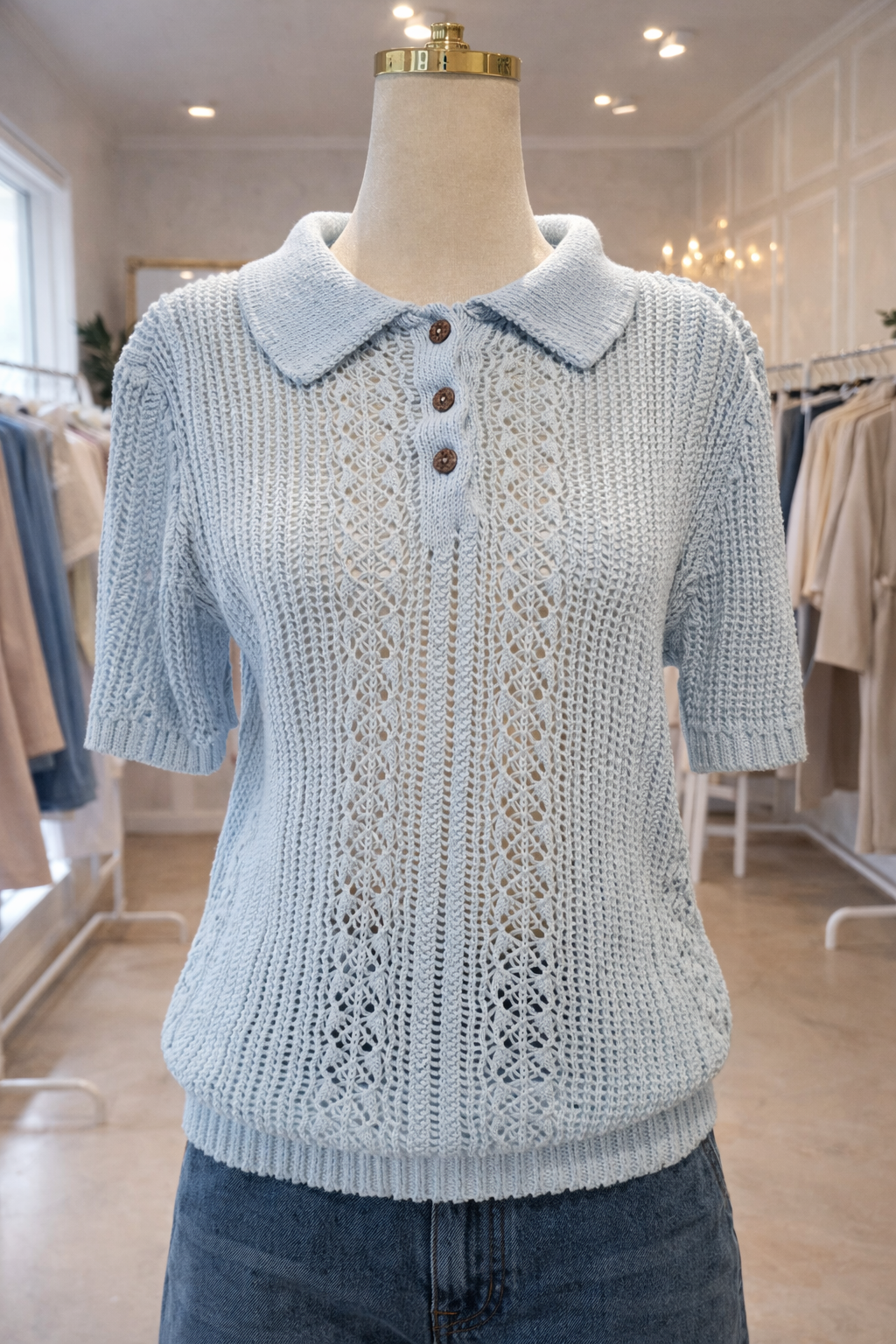 Sweterek krótki rękaw POLO