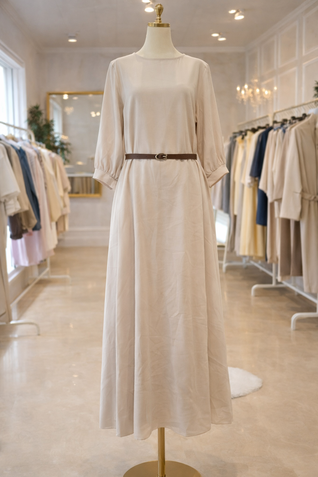 Sukienka maxi z paskiem