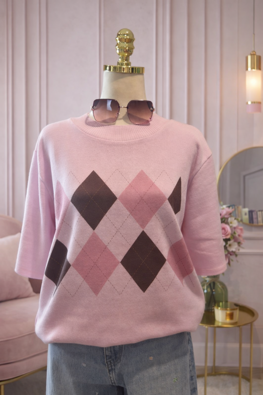 Swetrek krótki rękaw- ROMBY