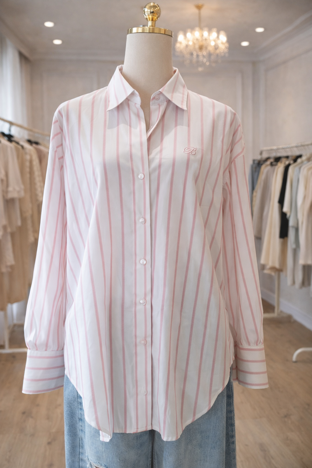 Koszula w różowe paski By o la la