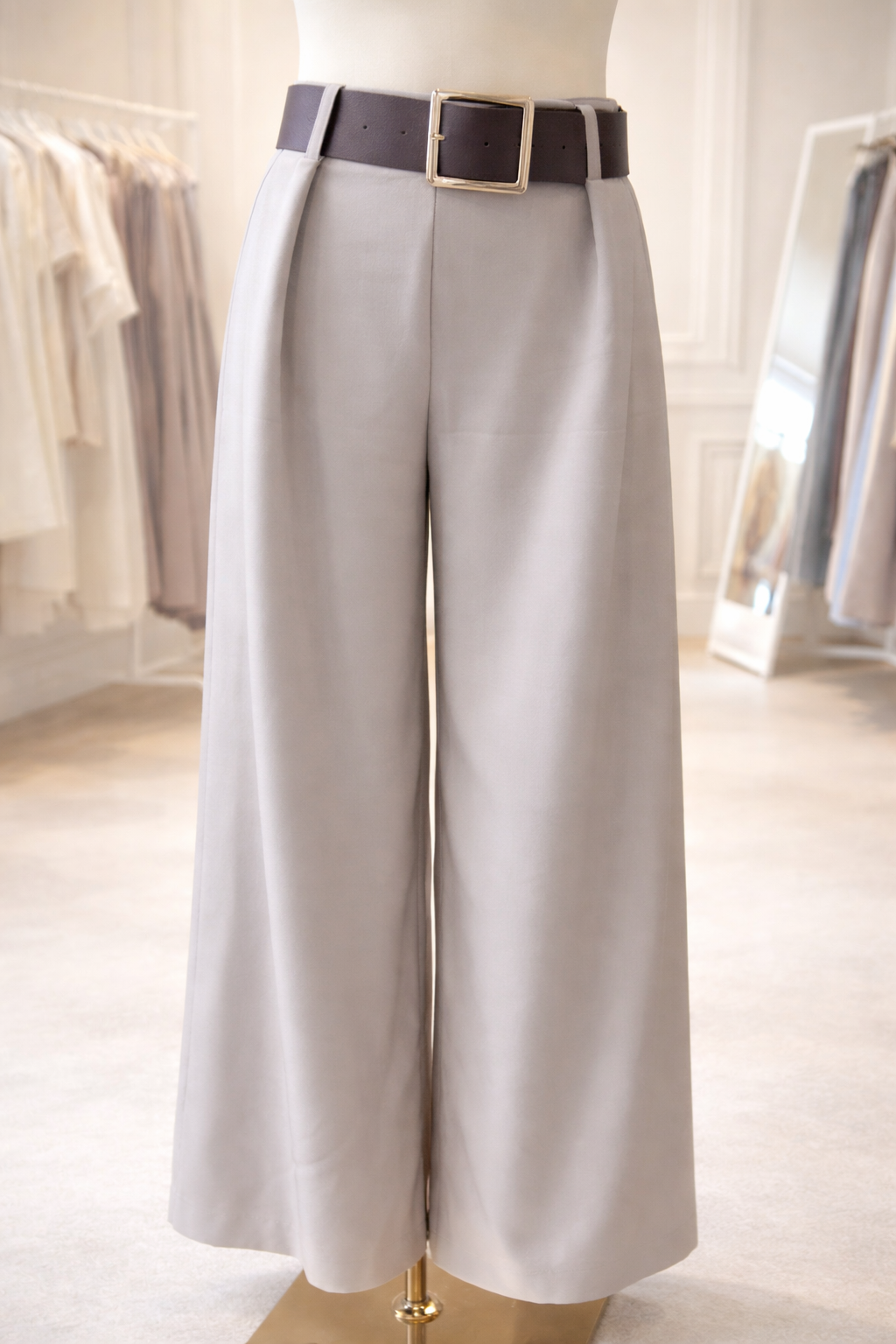 Spodnie palazzo z paskiem