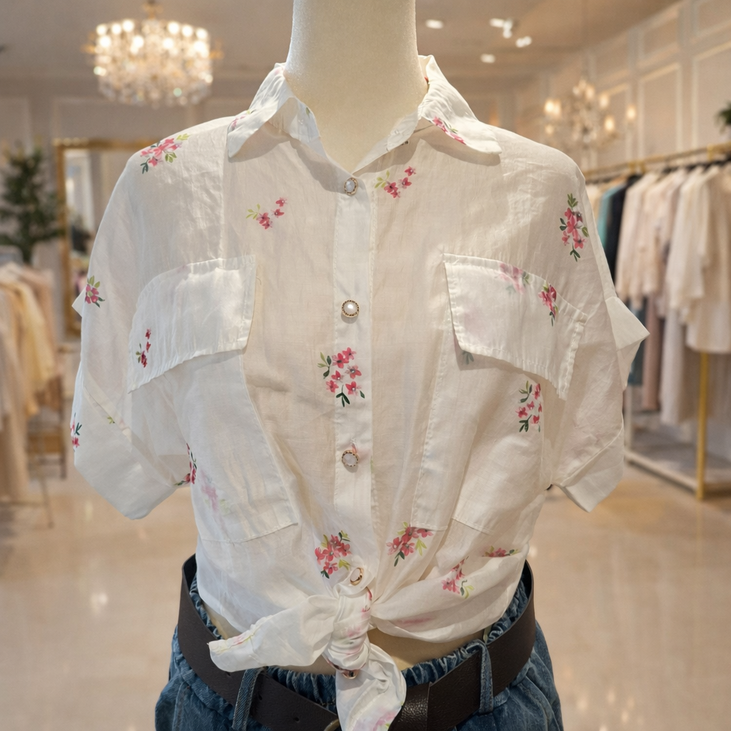 Koszula w kwiatki mgiełka