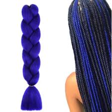 Extensión de cabello trenzado azul