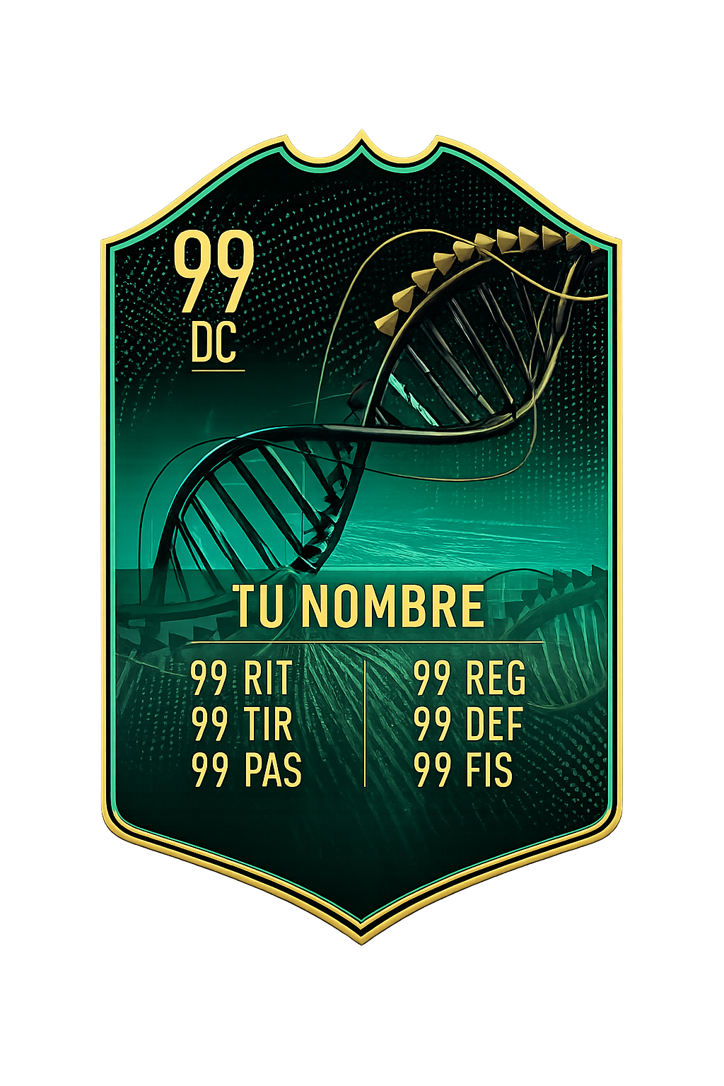 Carta personalizada tipo FIFA NEXUS GOLD