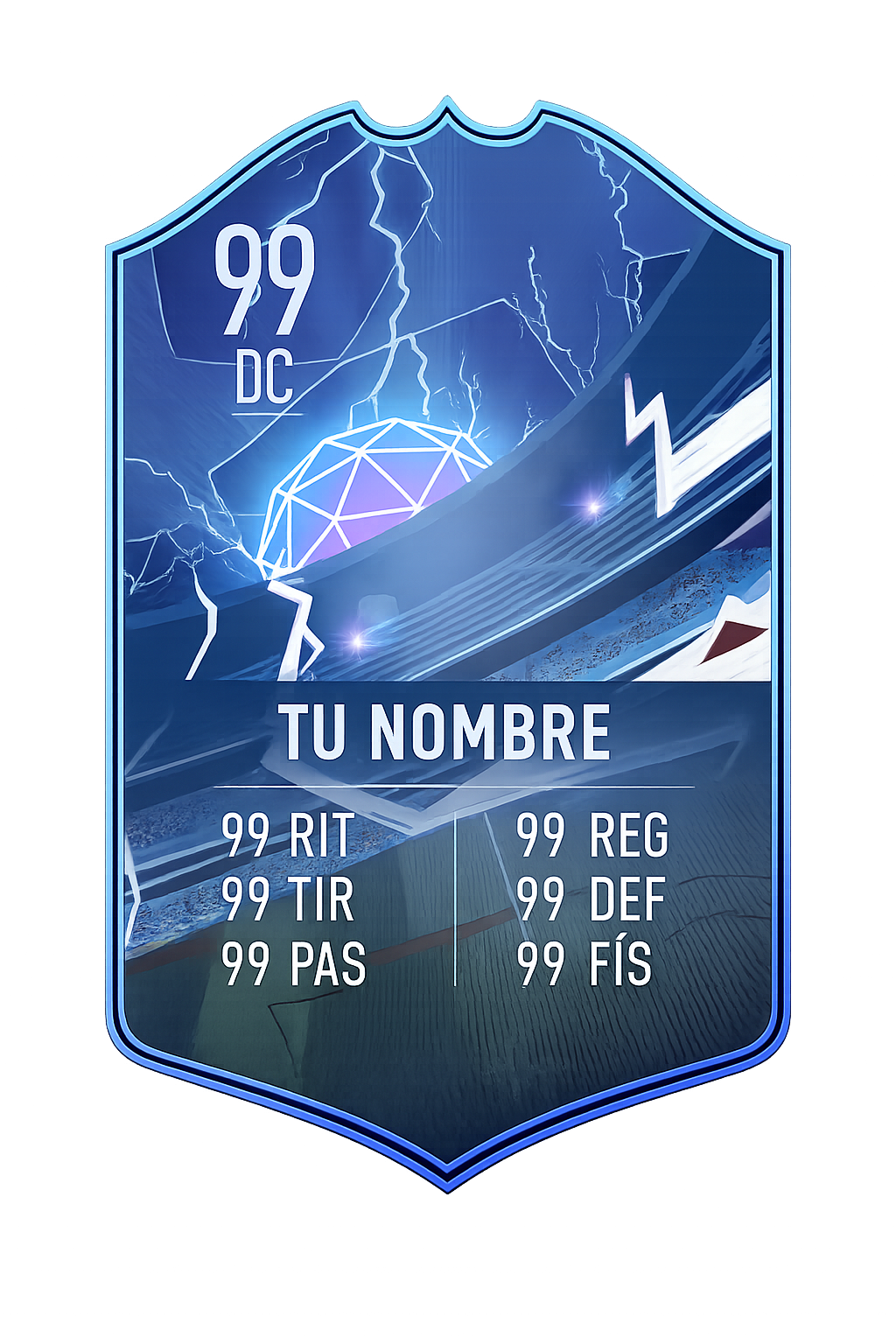 Carta personalizada tipo FIFA THUNDER PRO