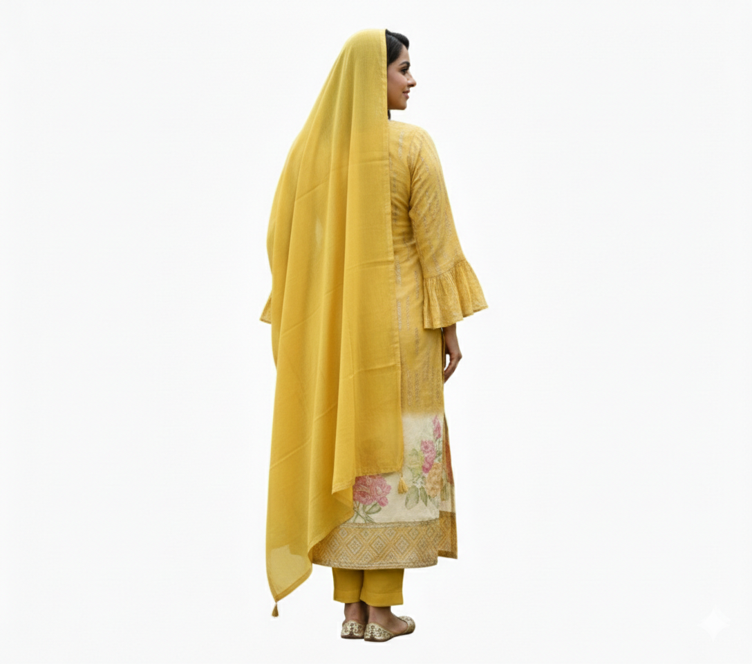 Yellow Ethnic Suit Set