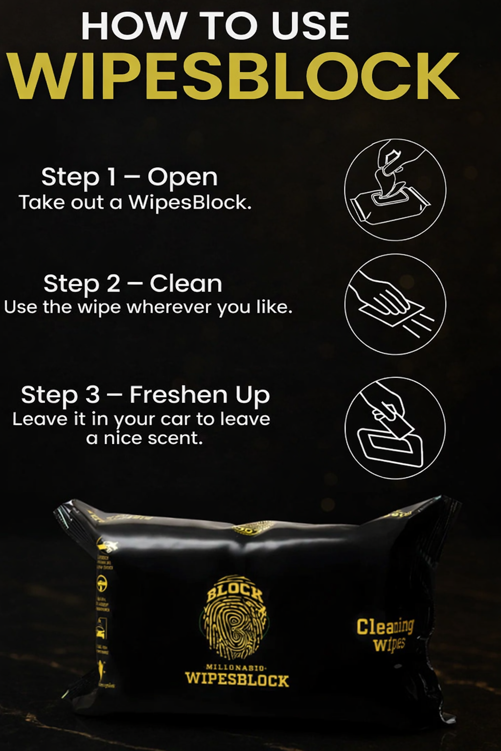 WIPESBLOCK - Wet wipes Carblock scent 