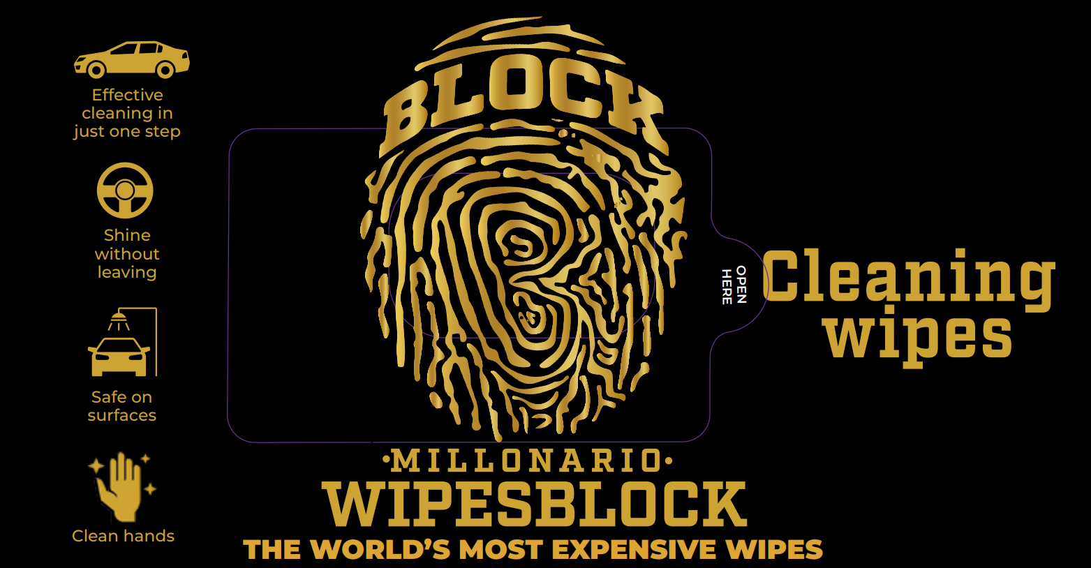 WIPESBLOCK - Wet wipes Carblock scent 