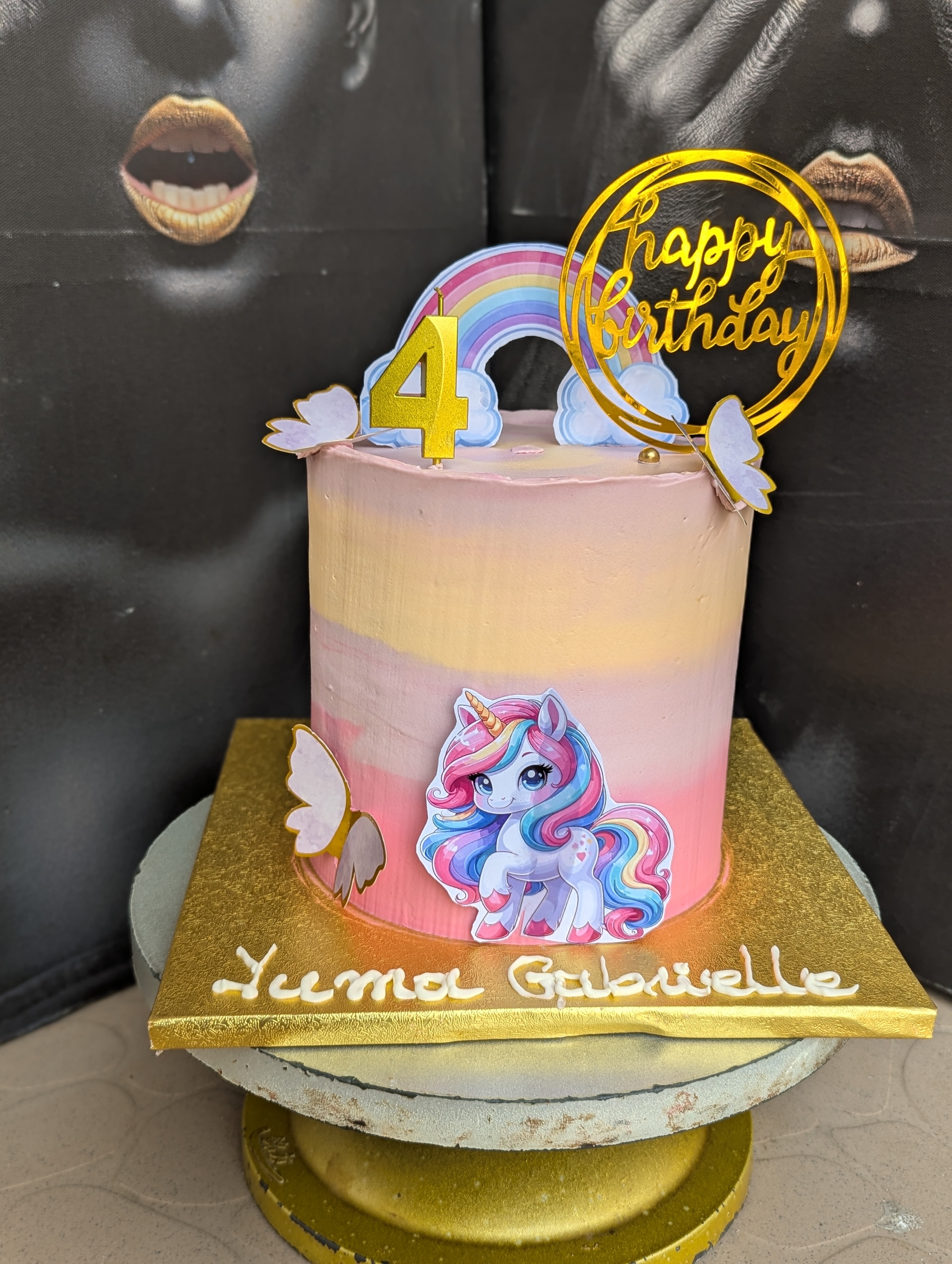 Gâteau personnalisé licorne * SPC
