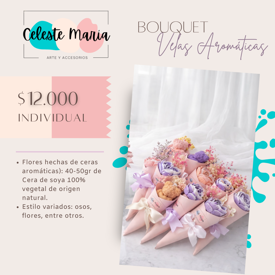 Bouquet Velas Aromáticas Individual