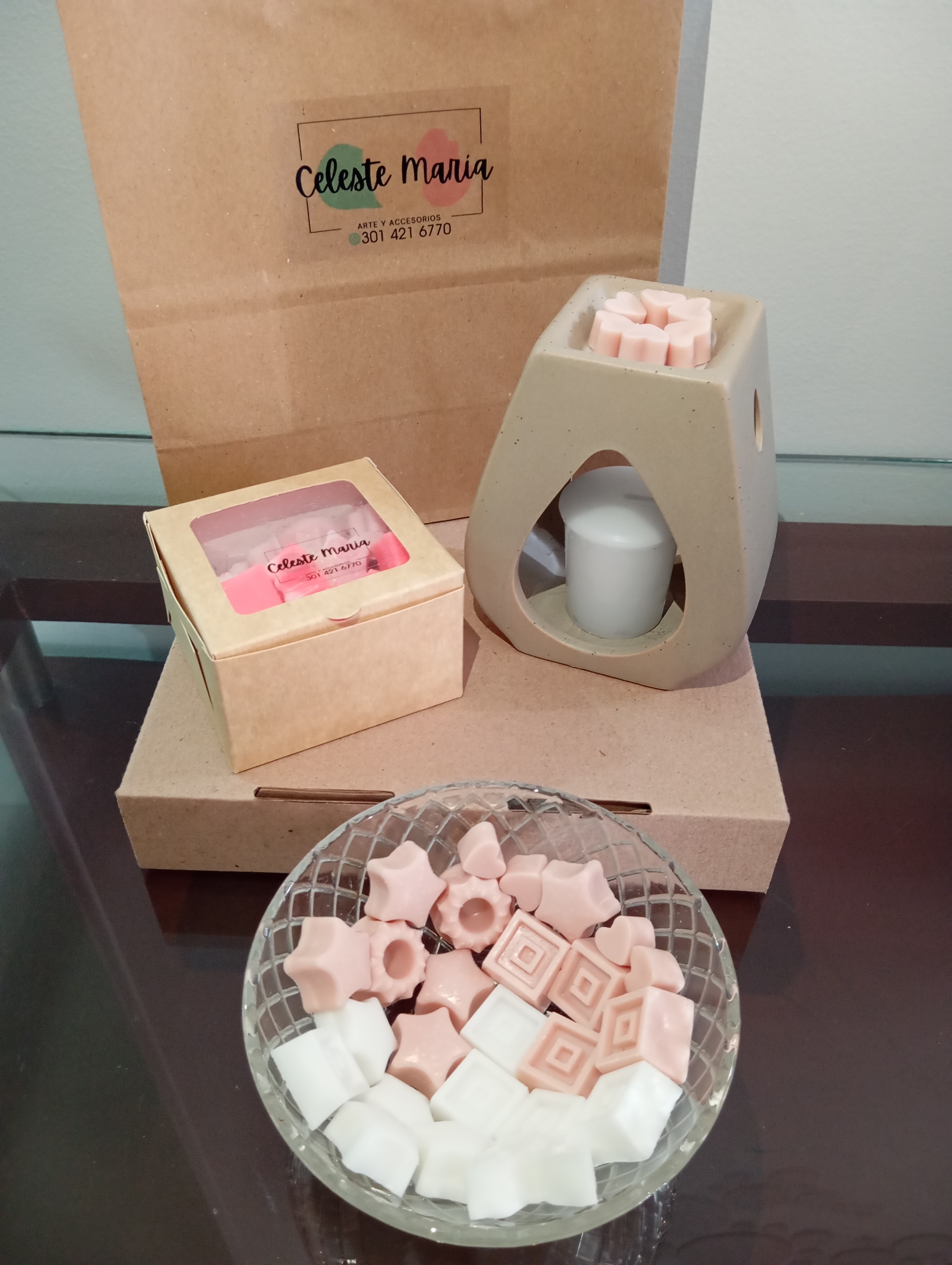 Bolsa Kit Wax Melts (100gr) + Pebetero 