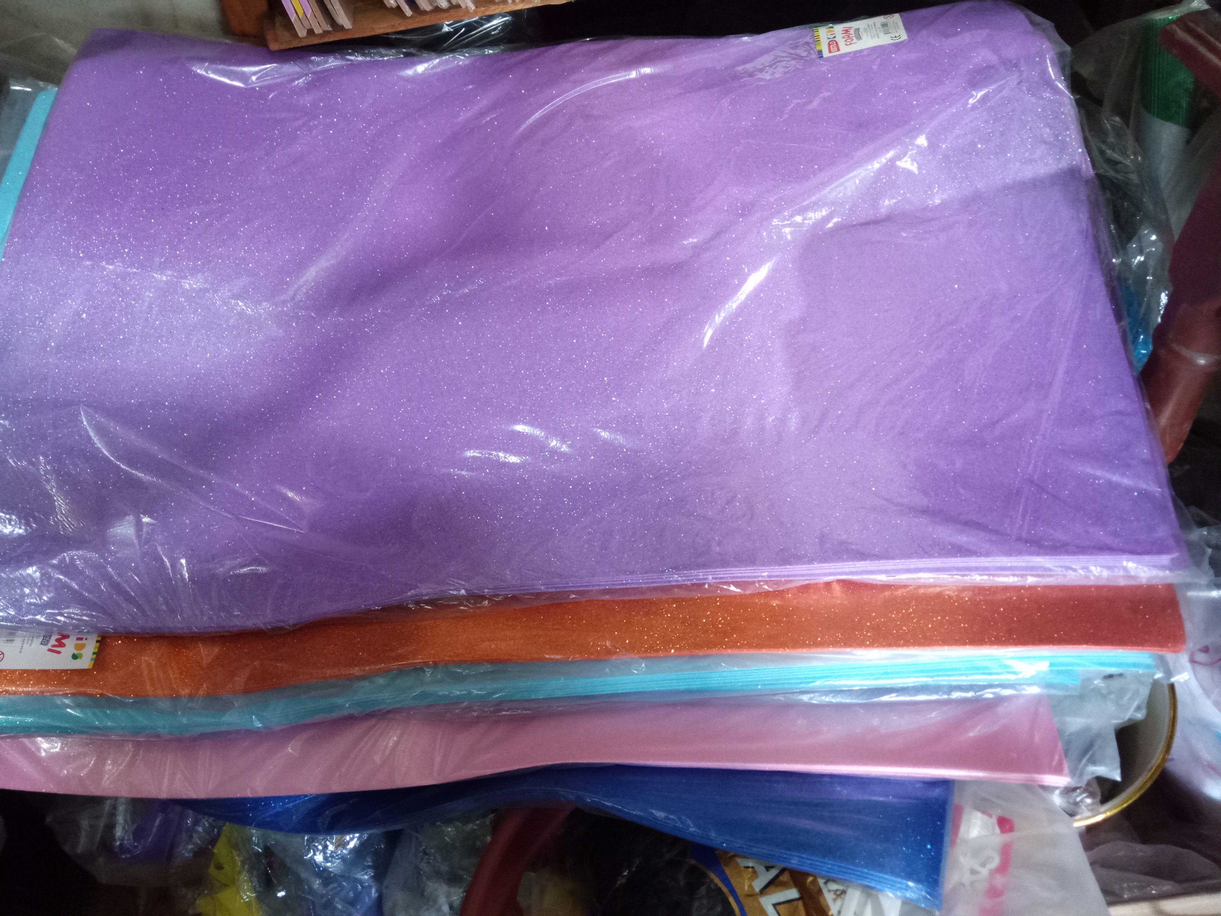 Hojas de foami brillante