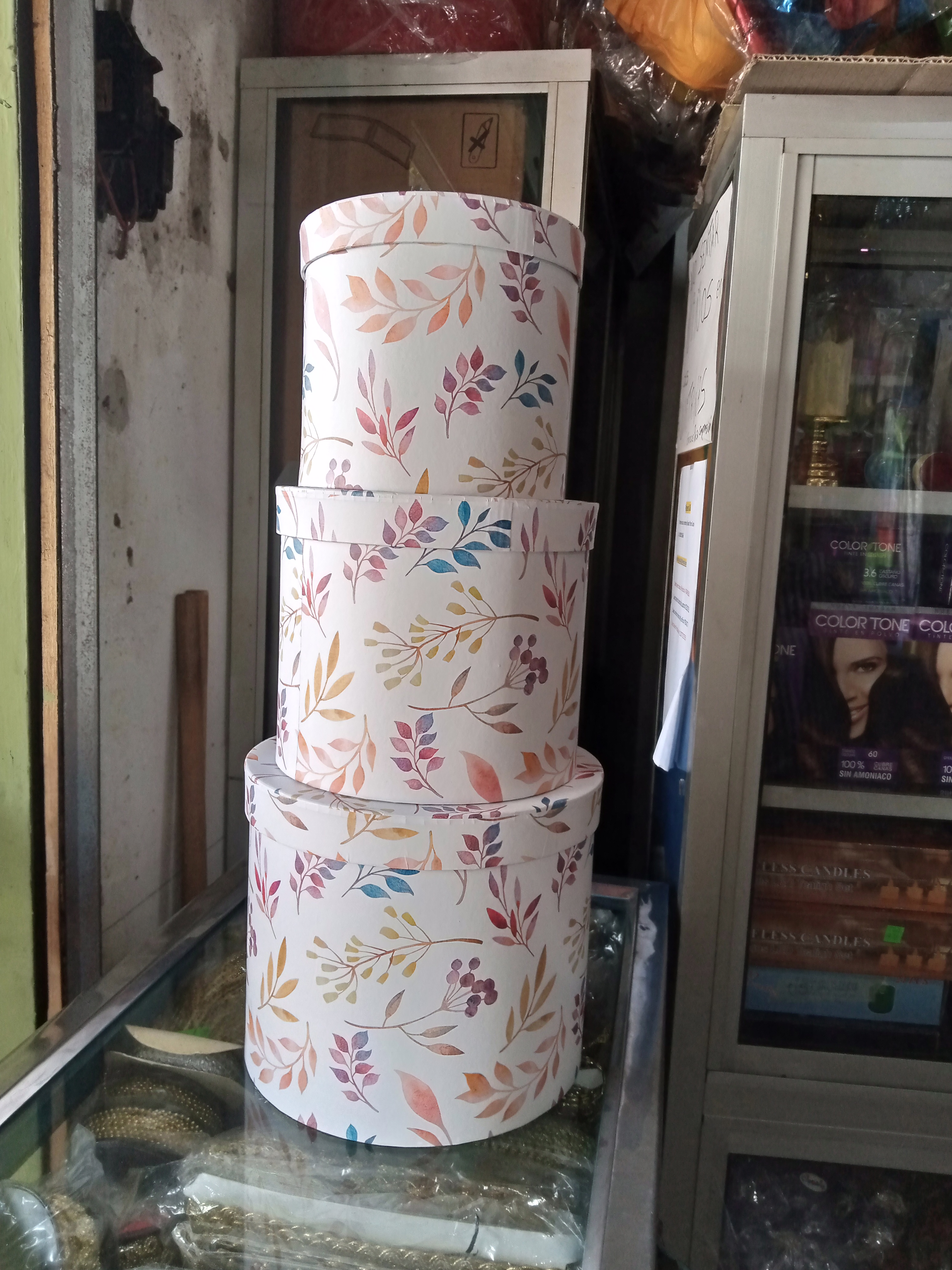 Set de cajas decorativas florales