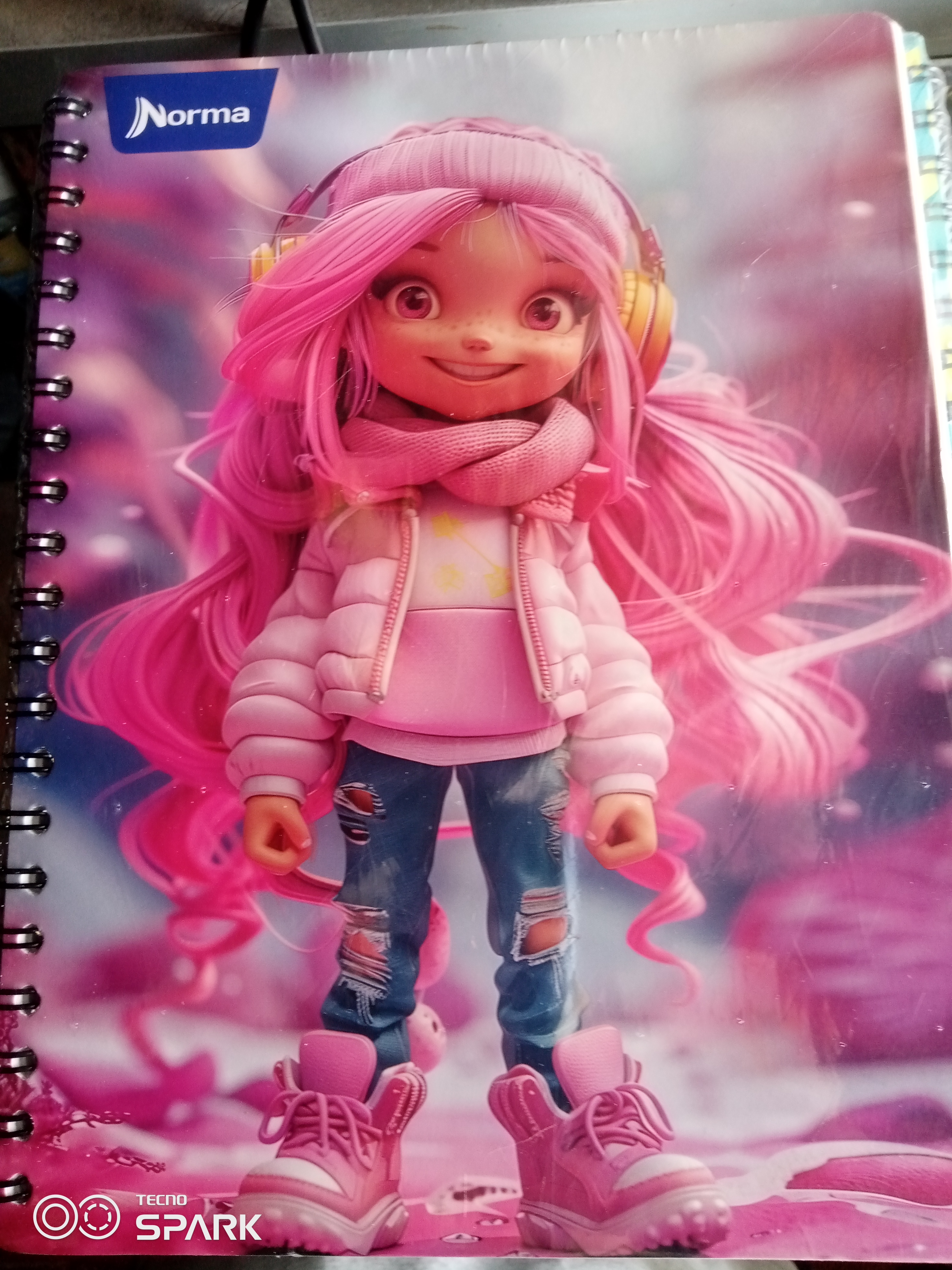 Cuaderno Norma muñeca rosa