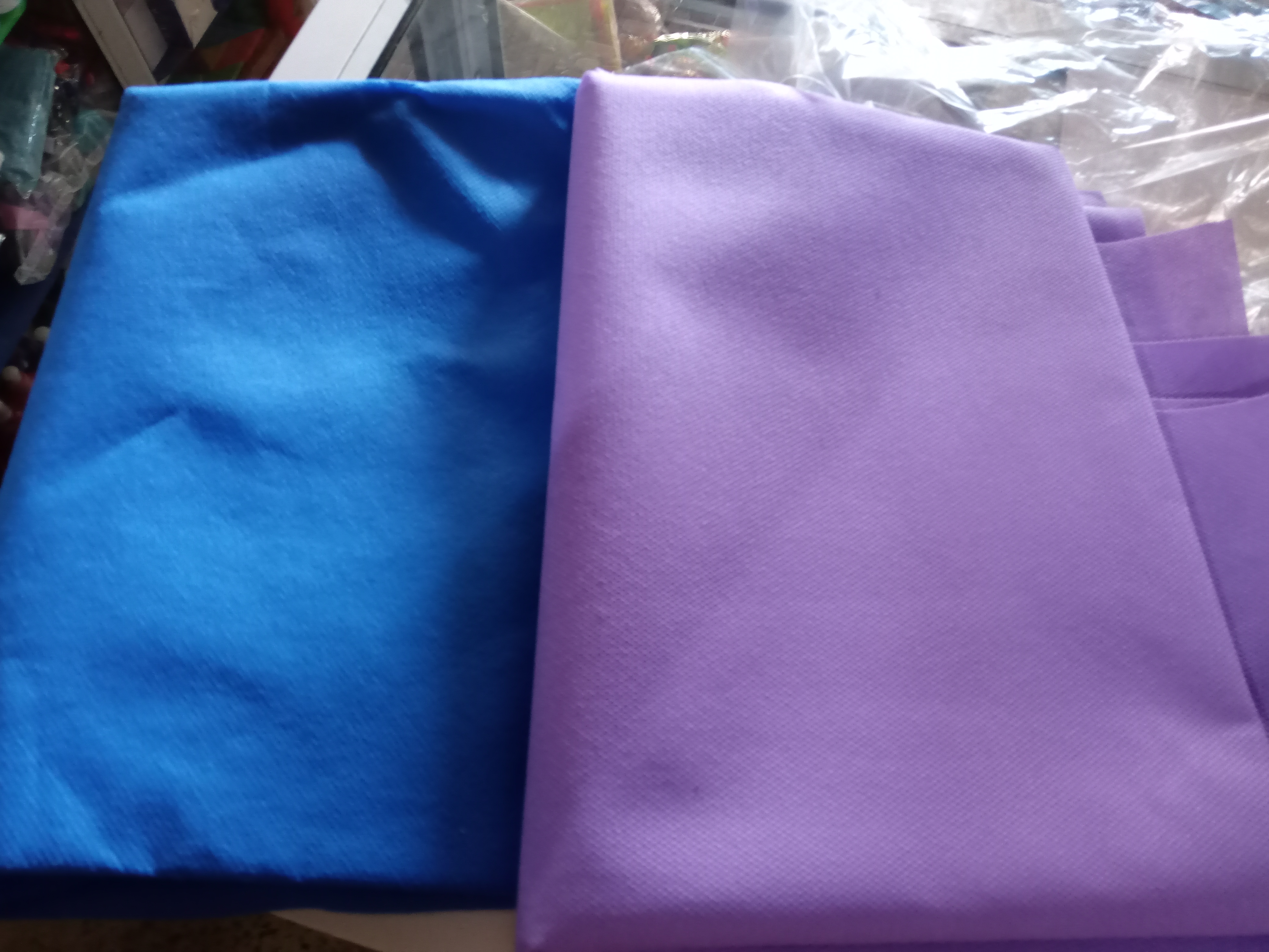 Tela cambrela Azul y Morado