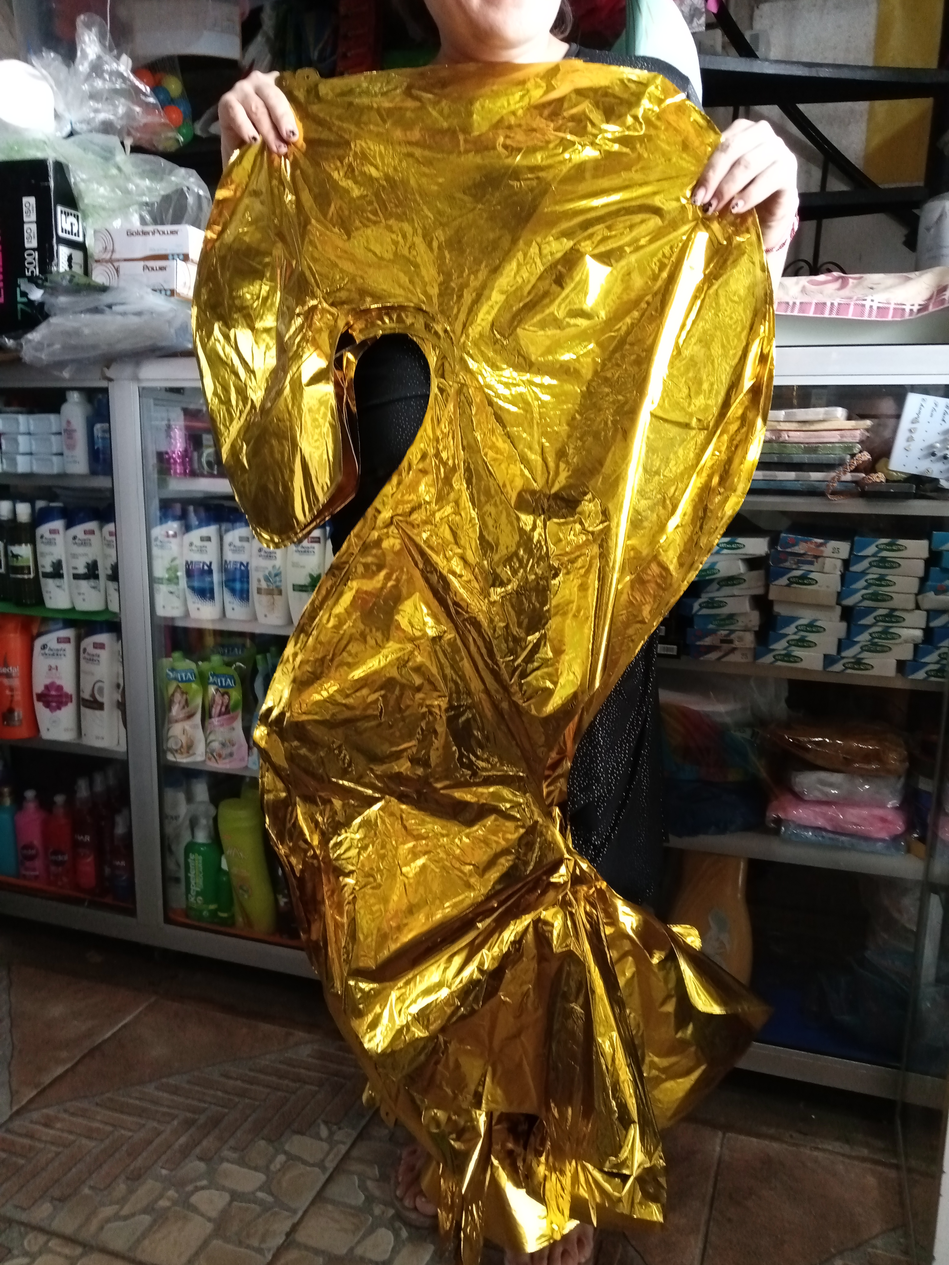 Globo metálico dorado de 42 pulgadas