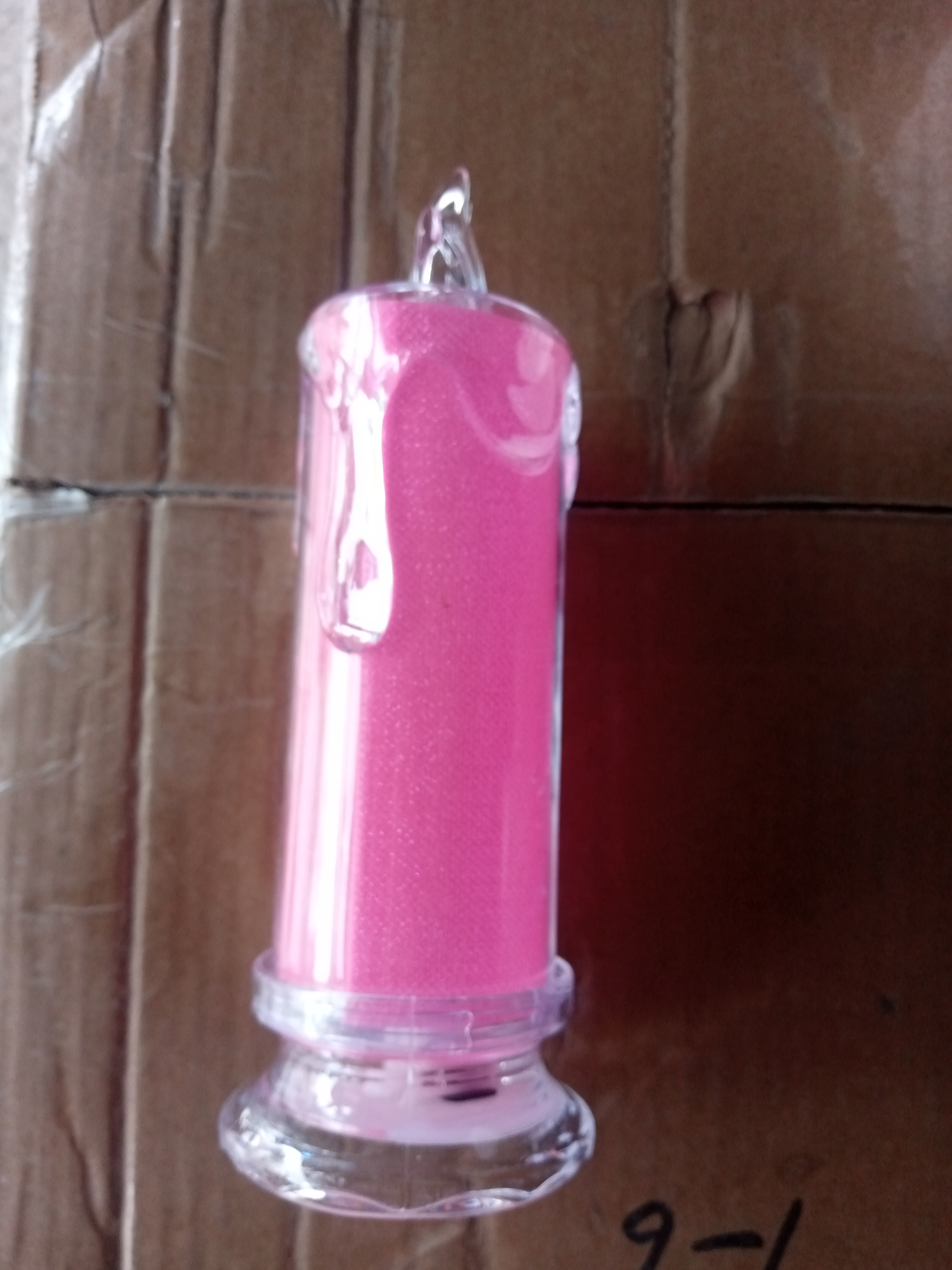 Vela decorativa rosa