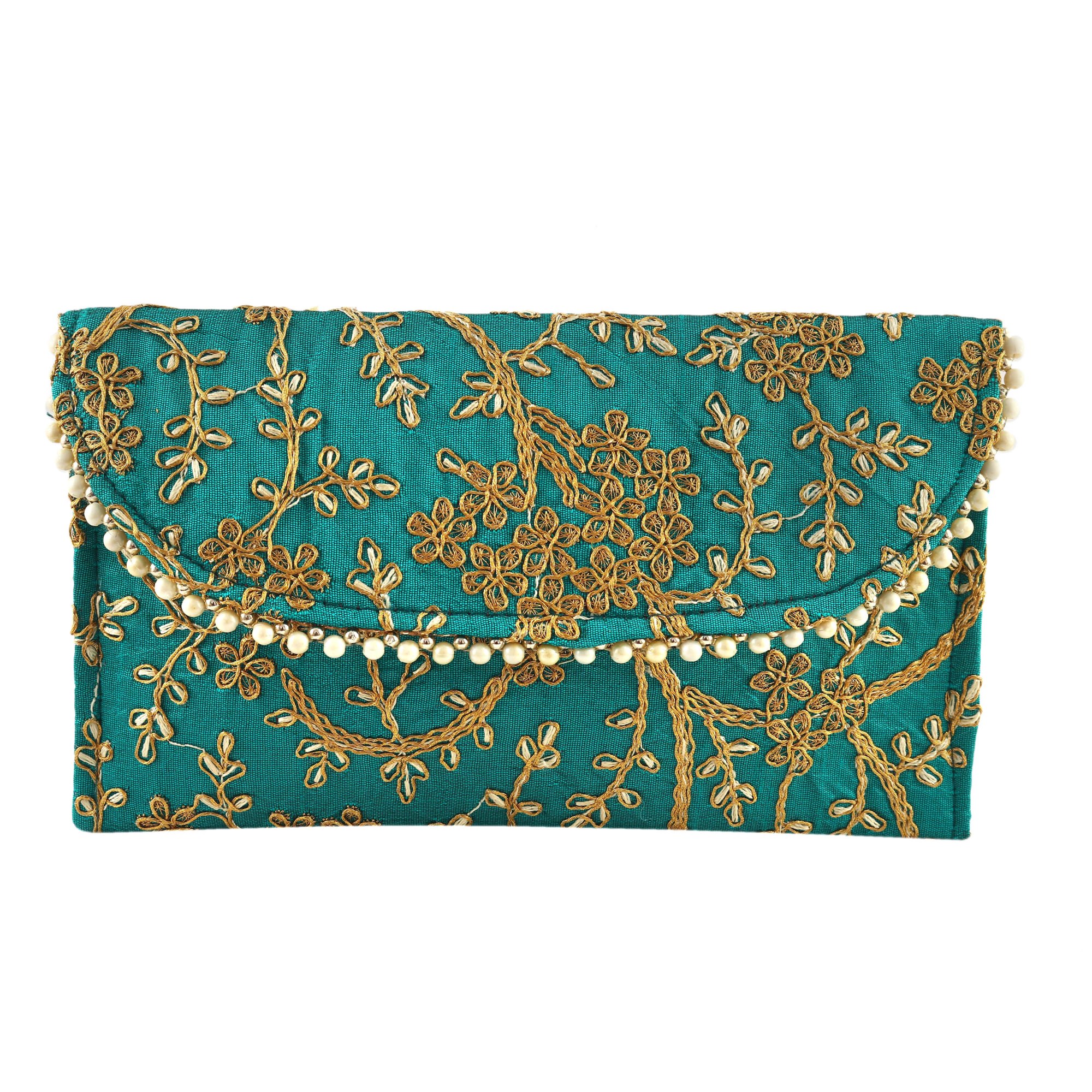 Embroidered Evening Clutch