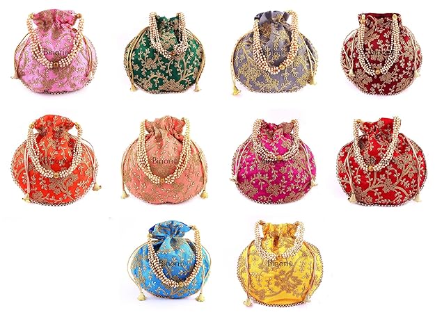 Designer Potli Bags Set (Pack of 10)