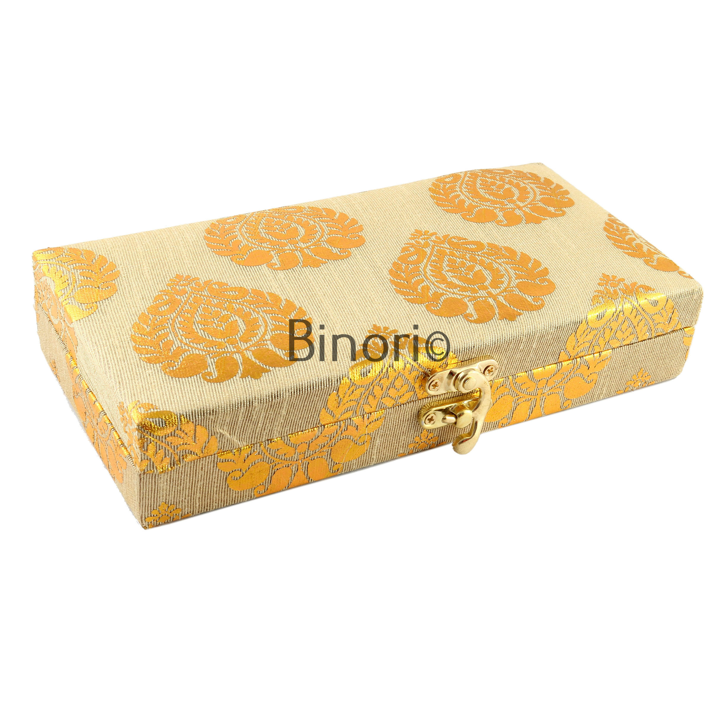 Silk and Wooden Shagun Cash Box for Gifting of Multiple Occasions