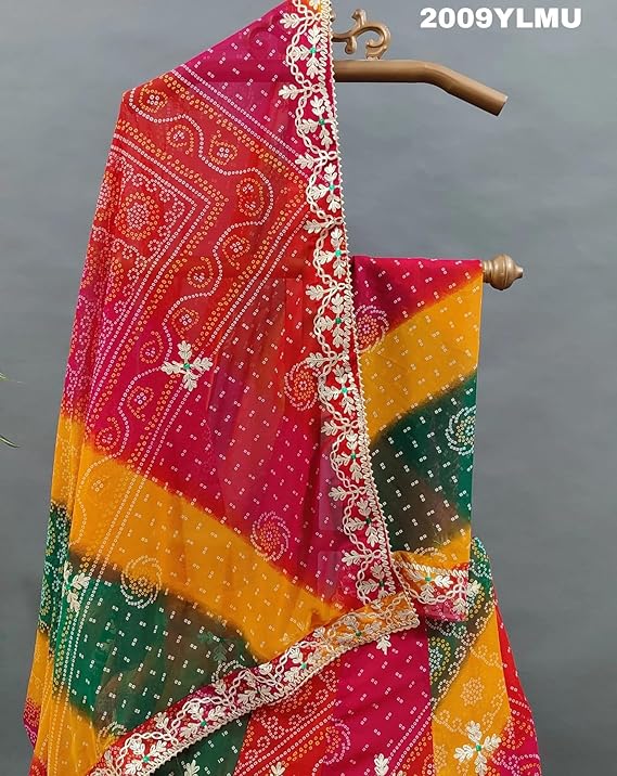 New Beautiful Pure Georgette Lehenga Set With Gotapatti Handwork