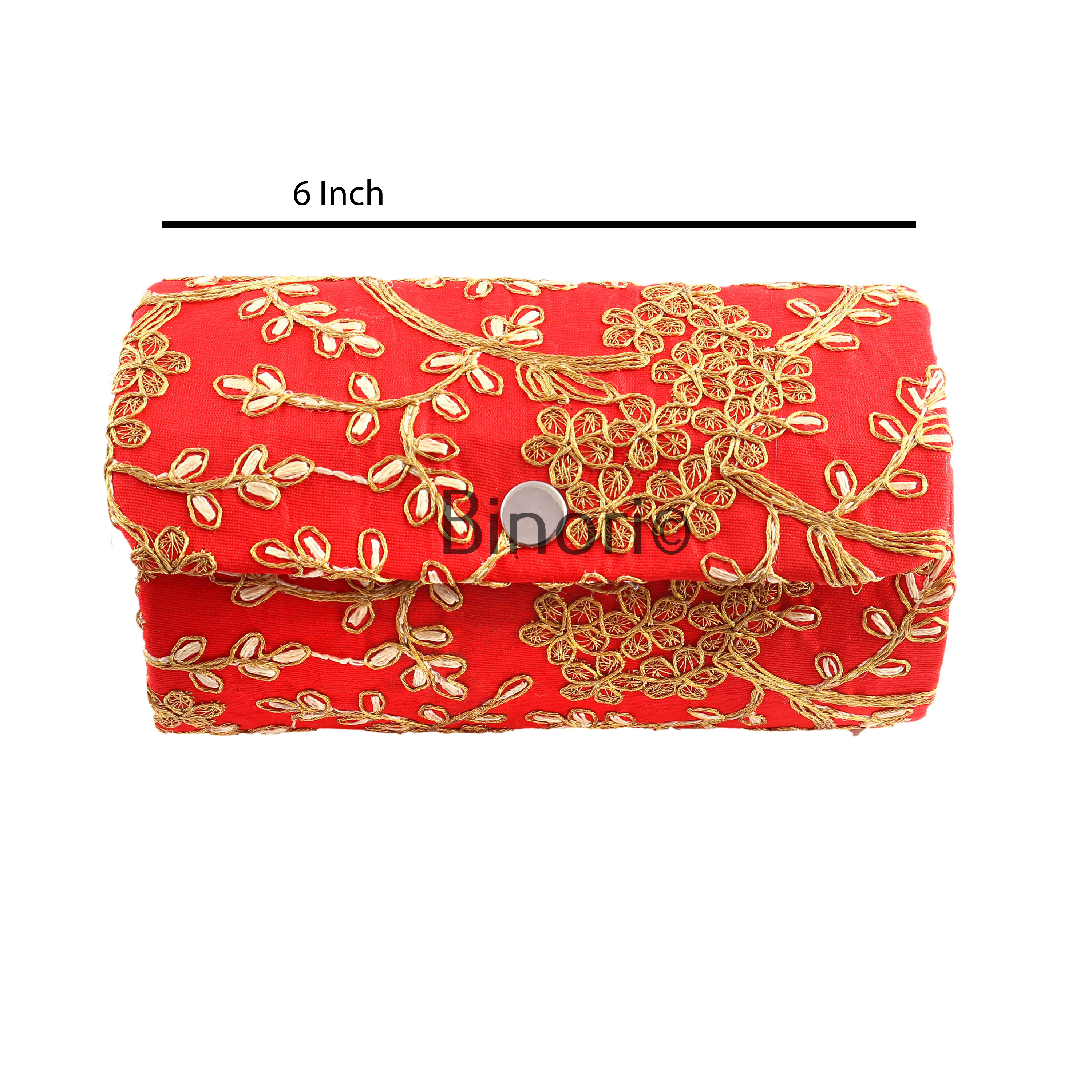 Wooden Silk Embroidery Bangle Box for women