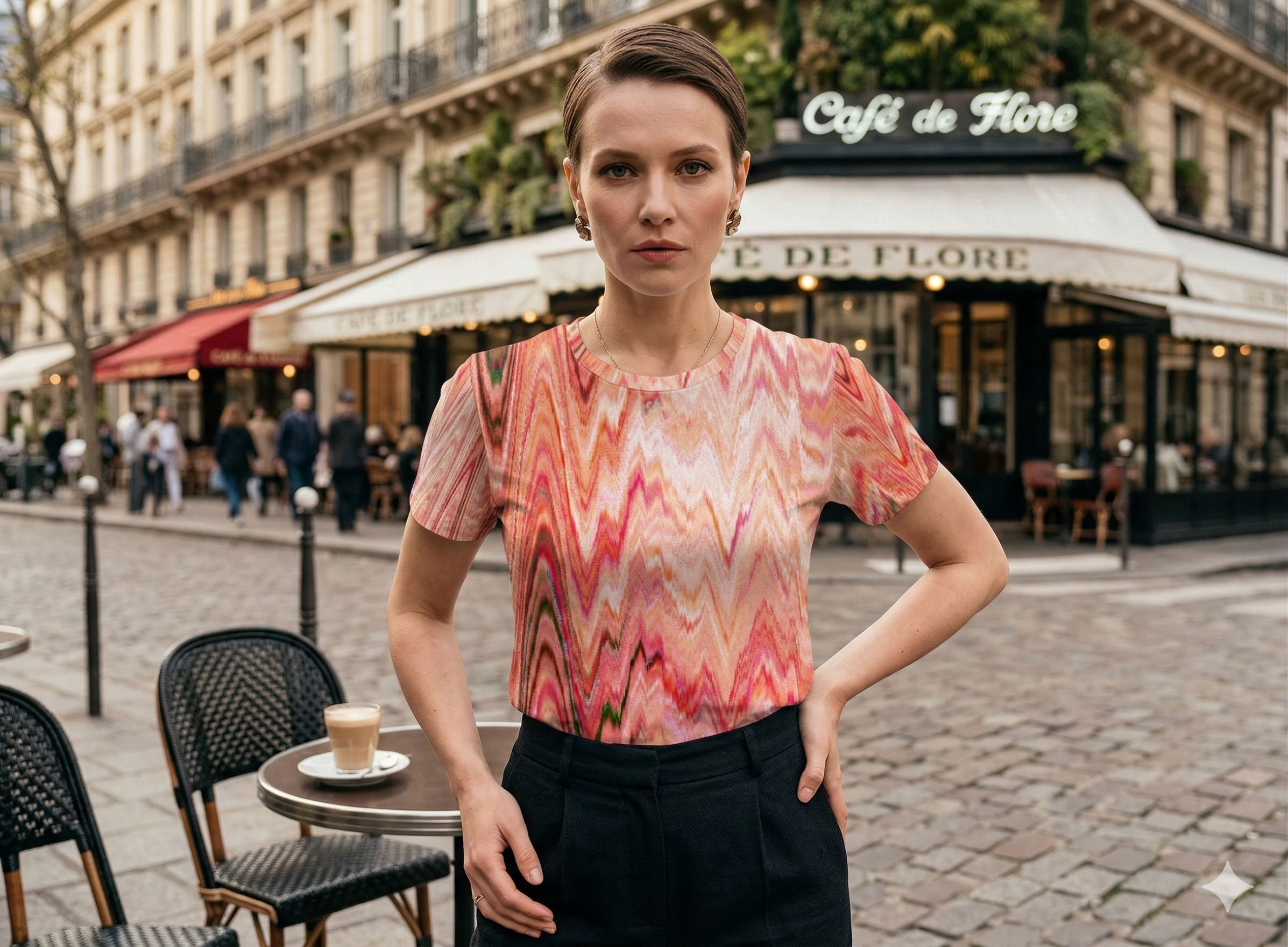 The Crimson Chevron Leheriya Tee