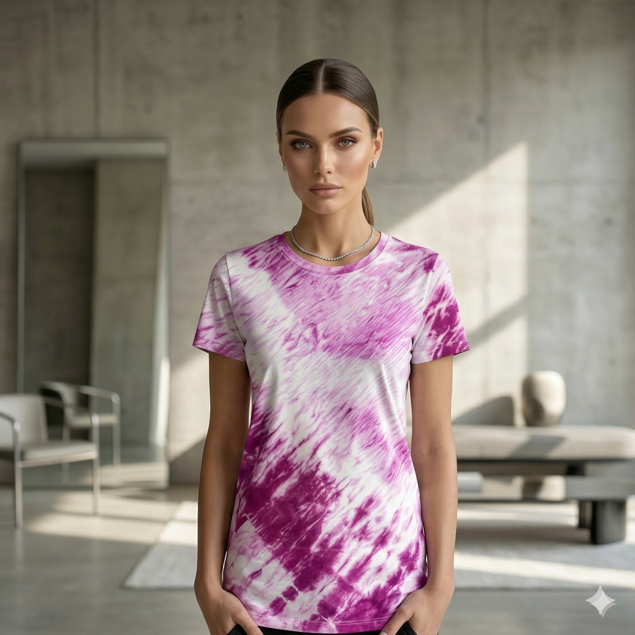 The Magenta Vortex Shibori Tee