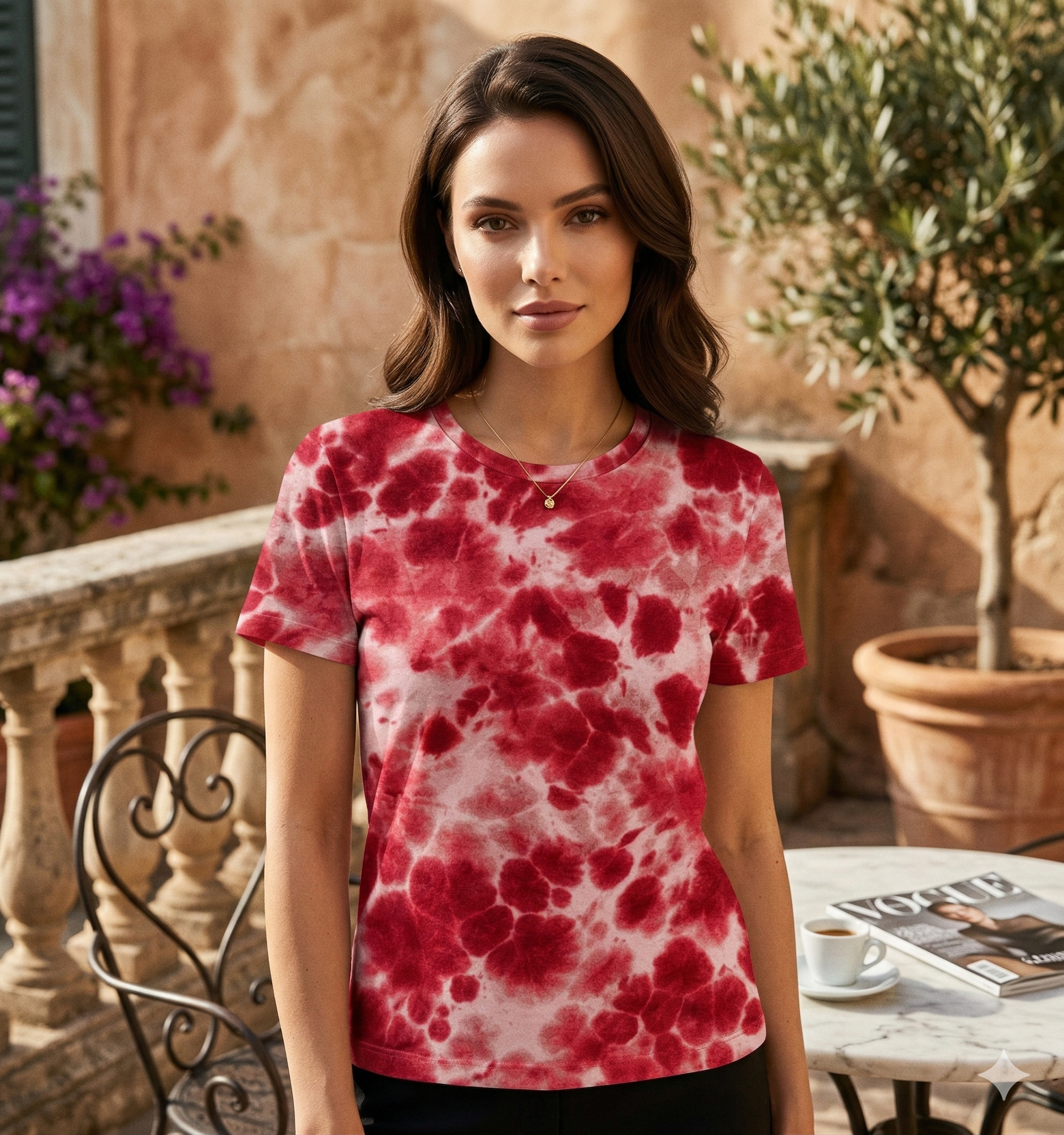 The Crimson Nebula Marble Tee