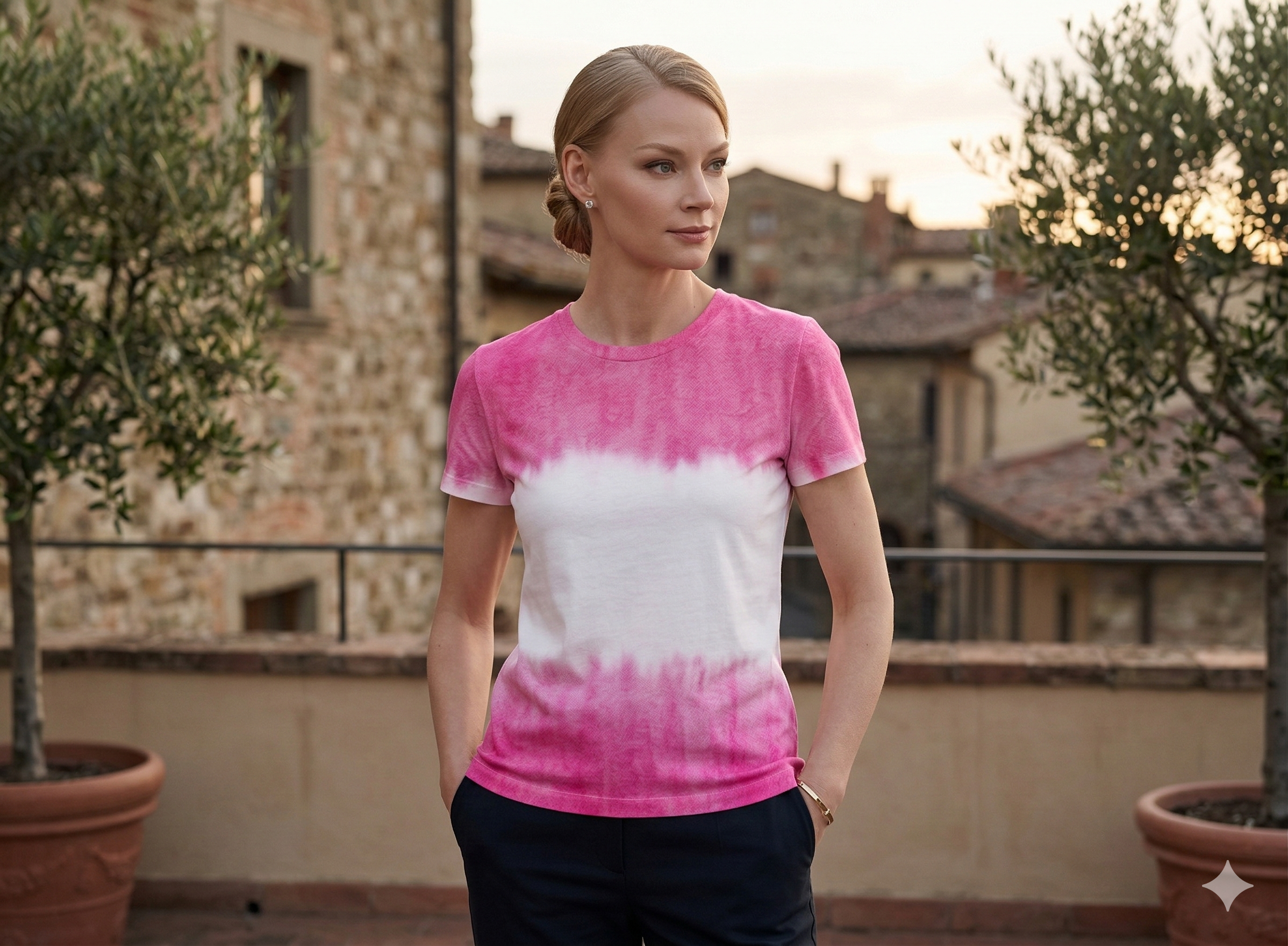 The Petal Horizon Dip-Dye Tee