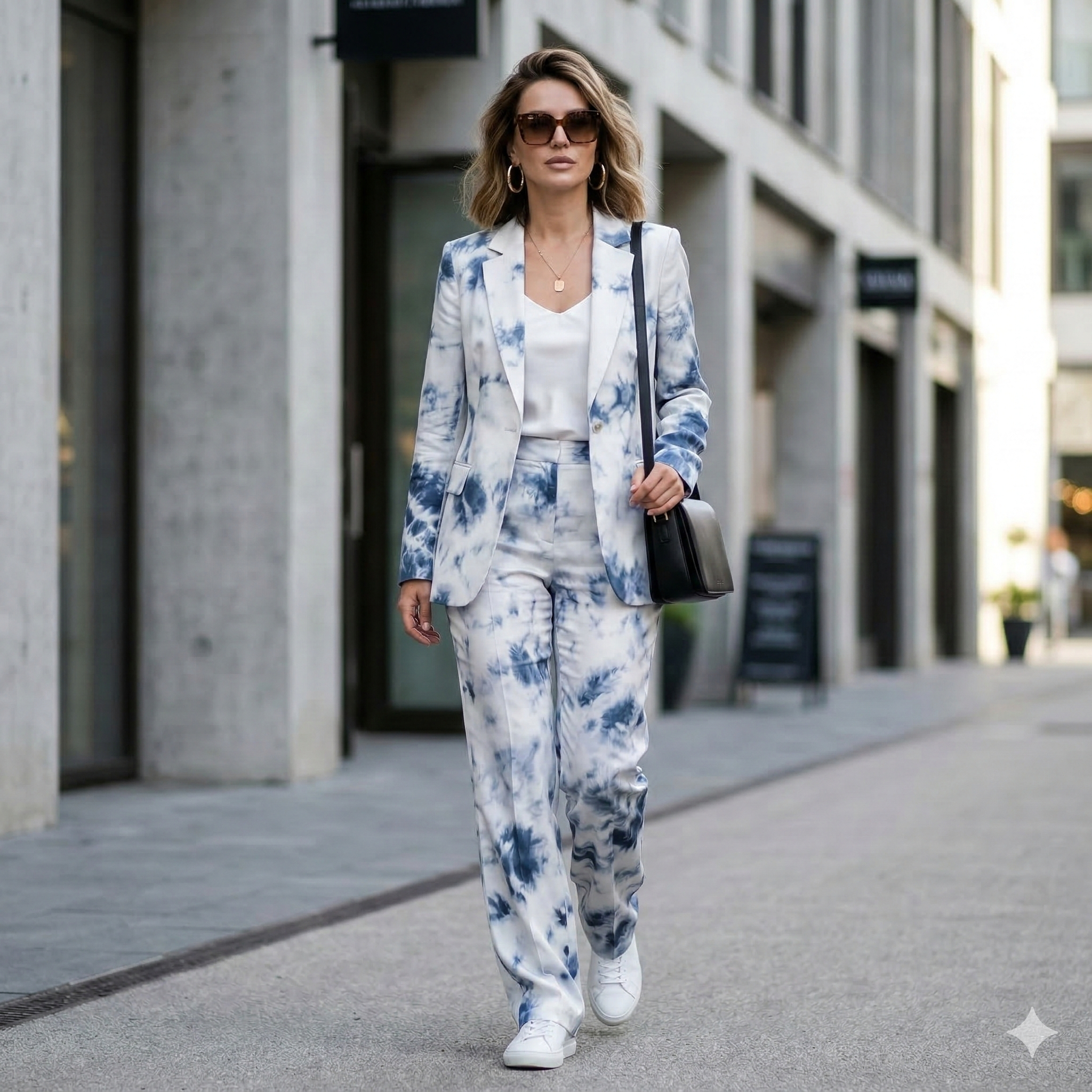 The Indigo Marble Power Suit