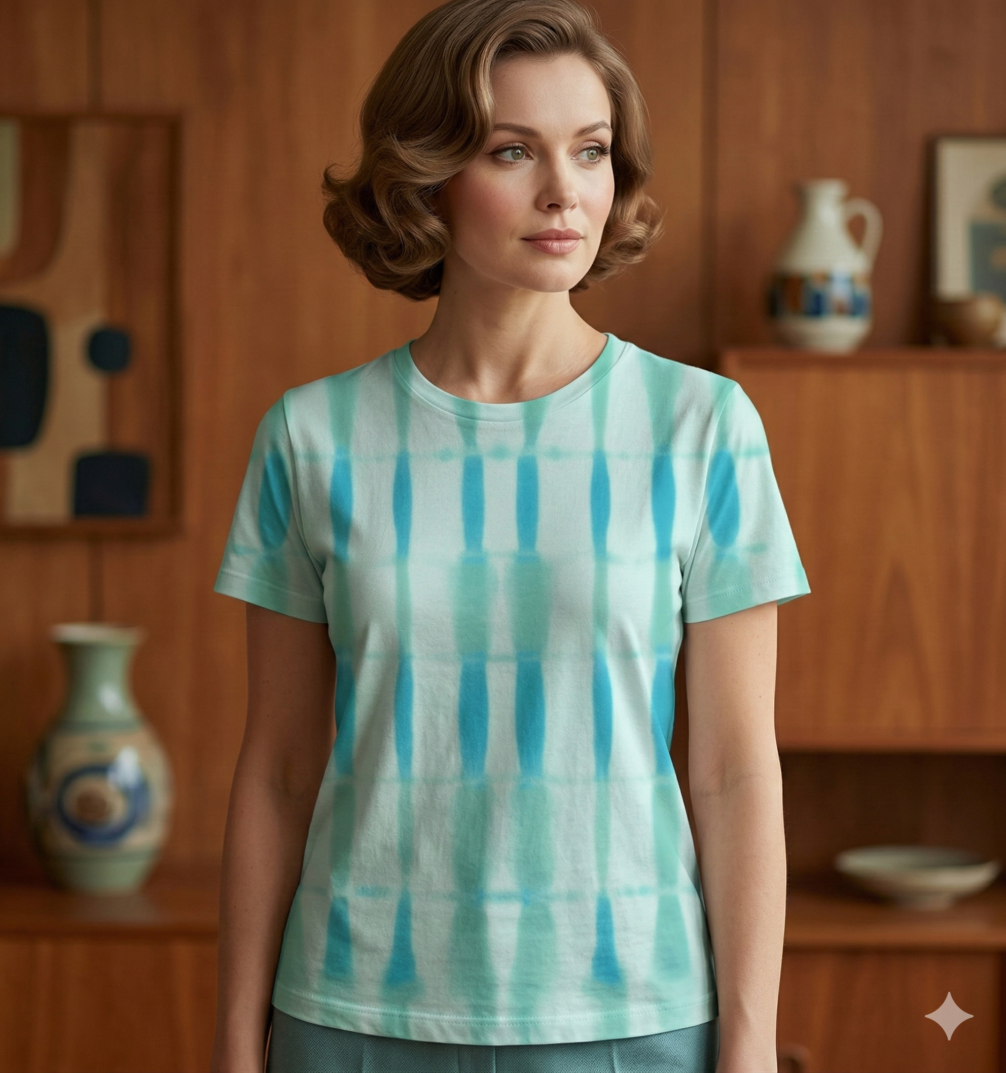 The Aquamarine Pulse Grid Tee