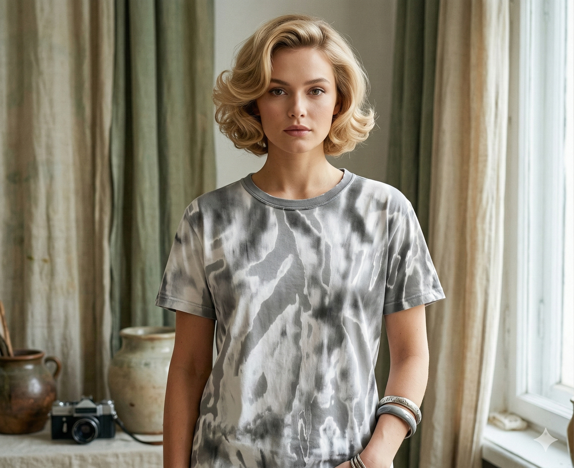 The Silver Mist Marble Tee