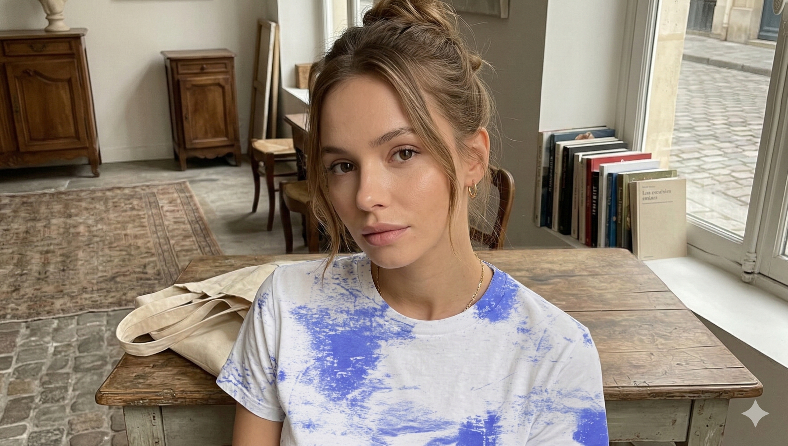 The Azure Drift Marble Tee